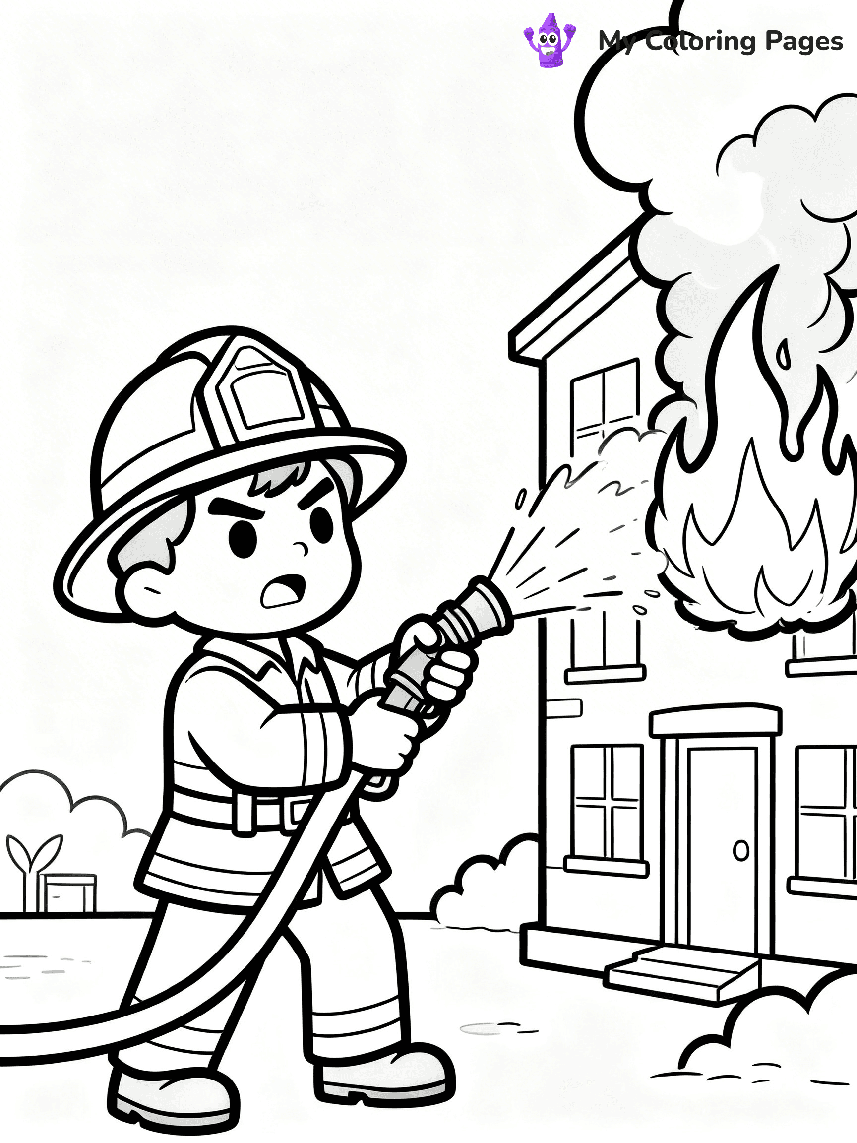 Firefighter Coloring Pages - 43
