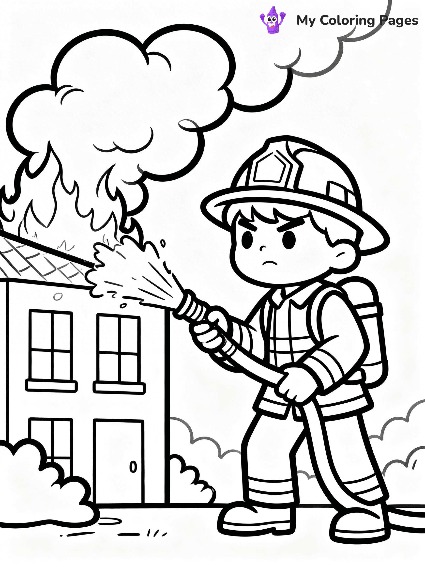Firefighter Coloring Pages - 41