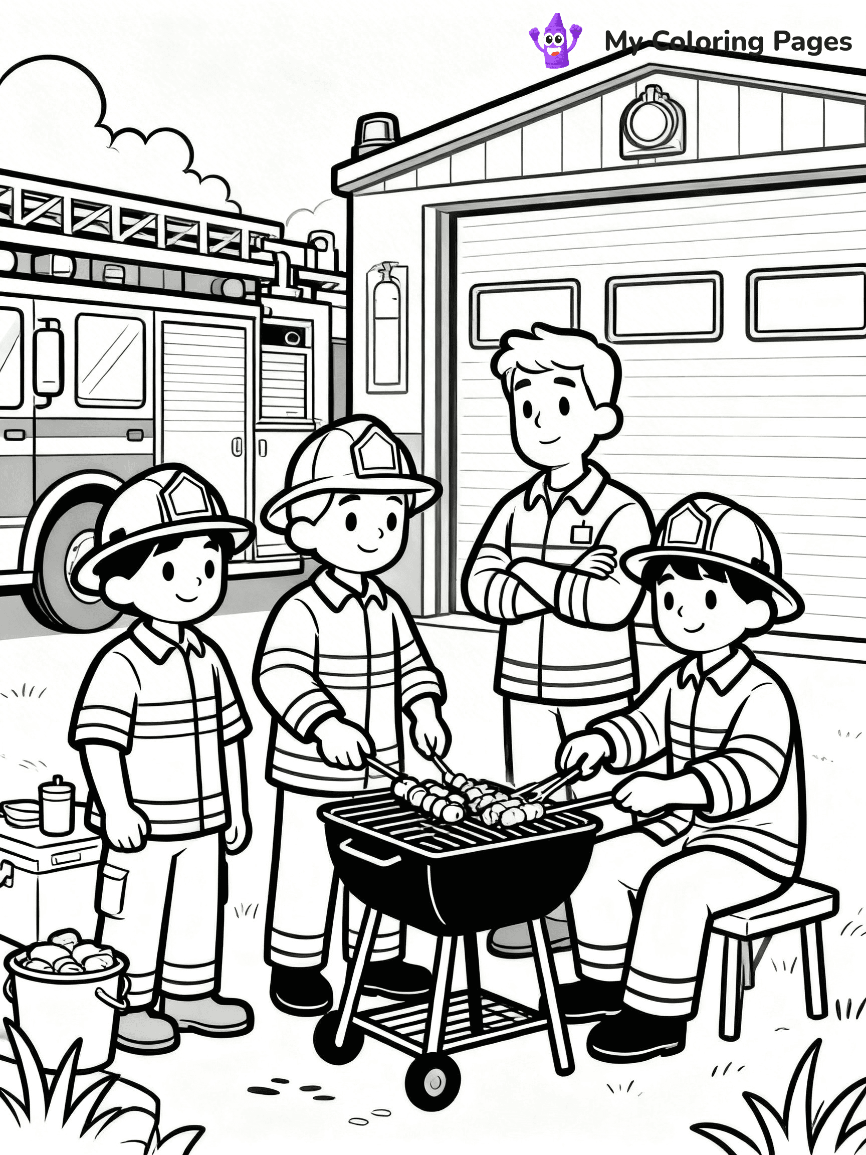Firefighter Coloring Pages - 40
