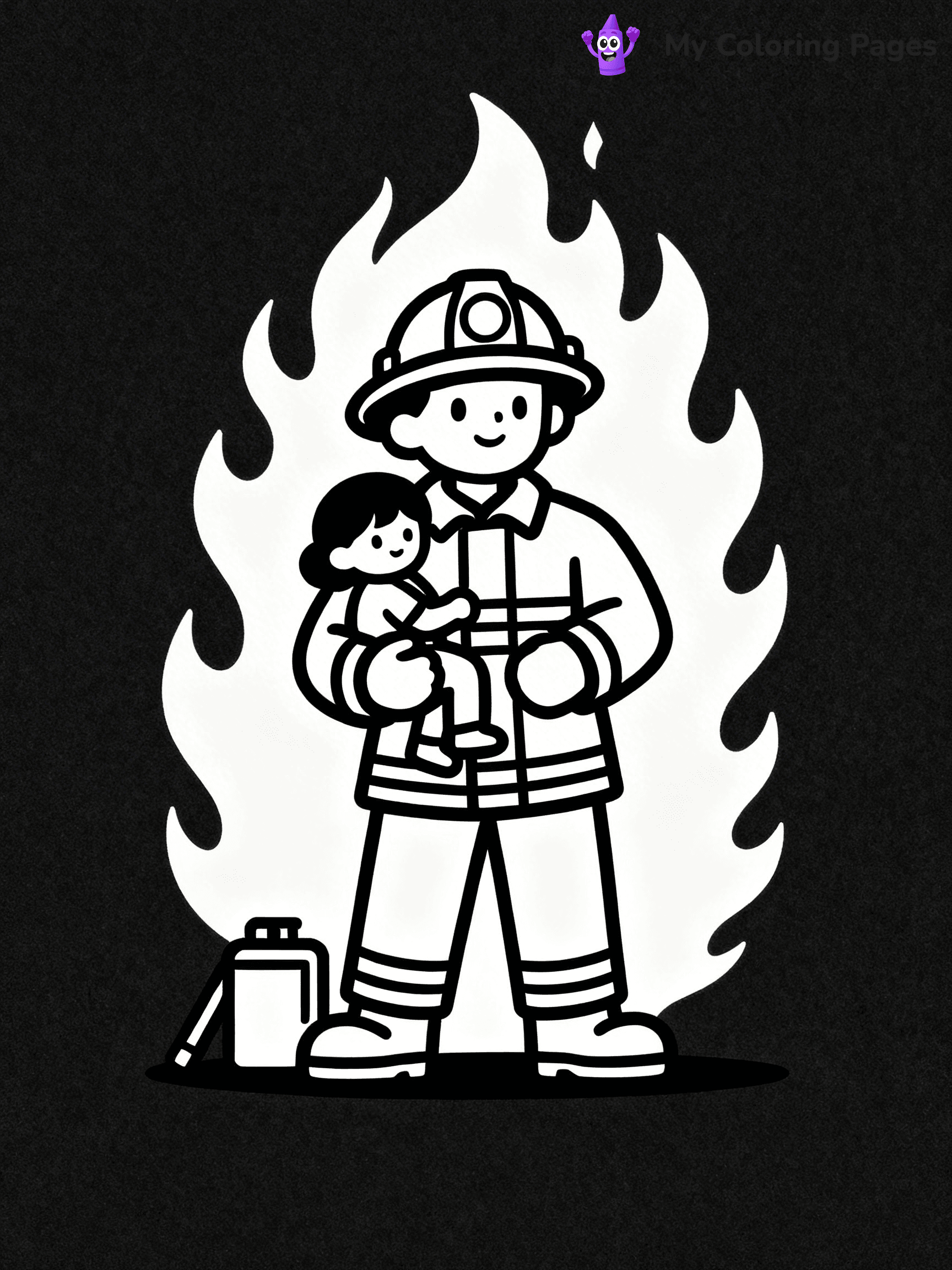 Firefighter Coloring Pages - 30