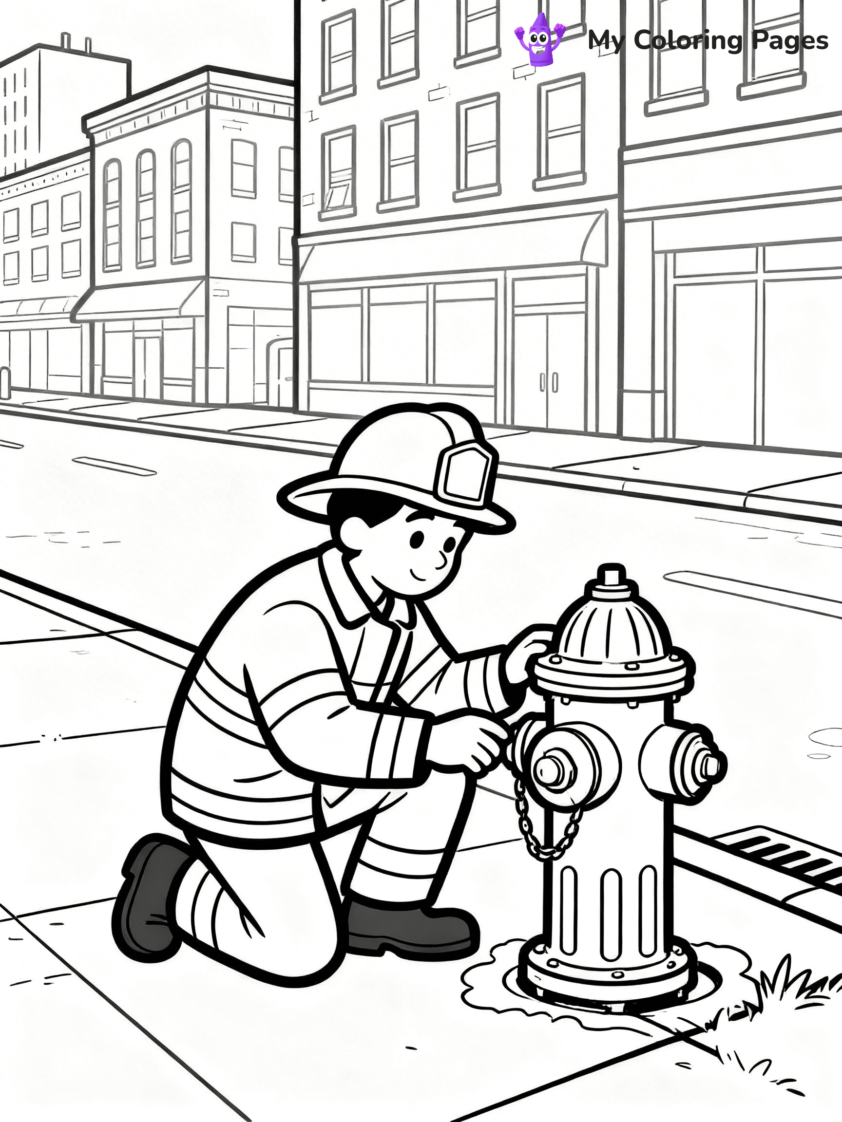 Firefighter Coloring Pages - 22