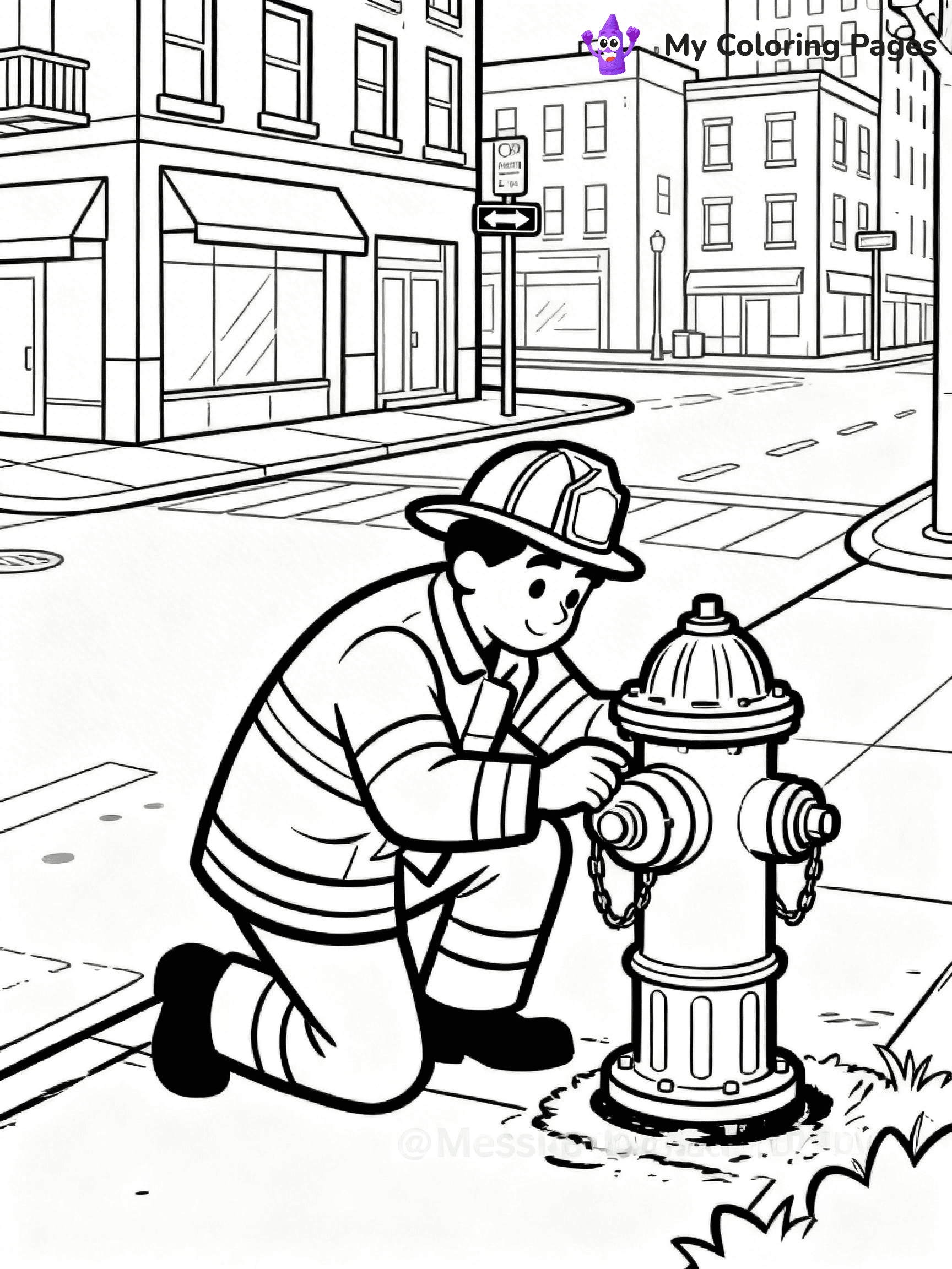 Firefighter Coloring Pages - 21