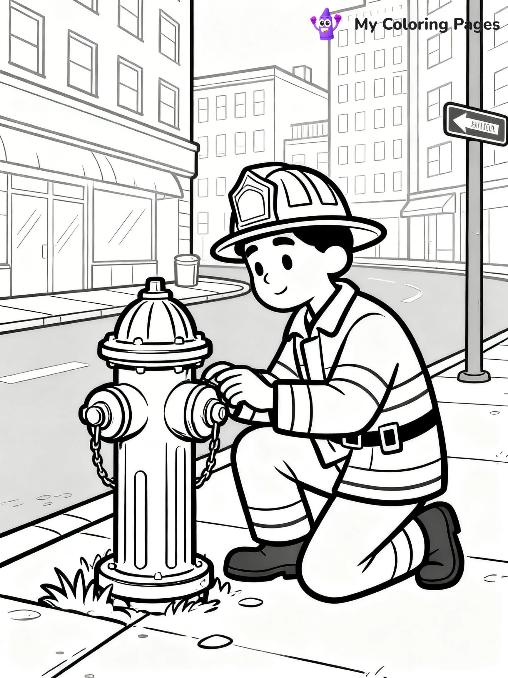 Firefighter Coloring Pages - 20