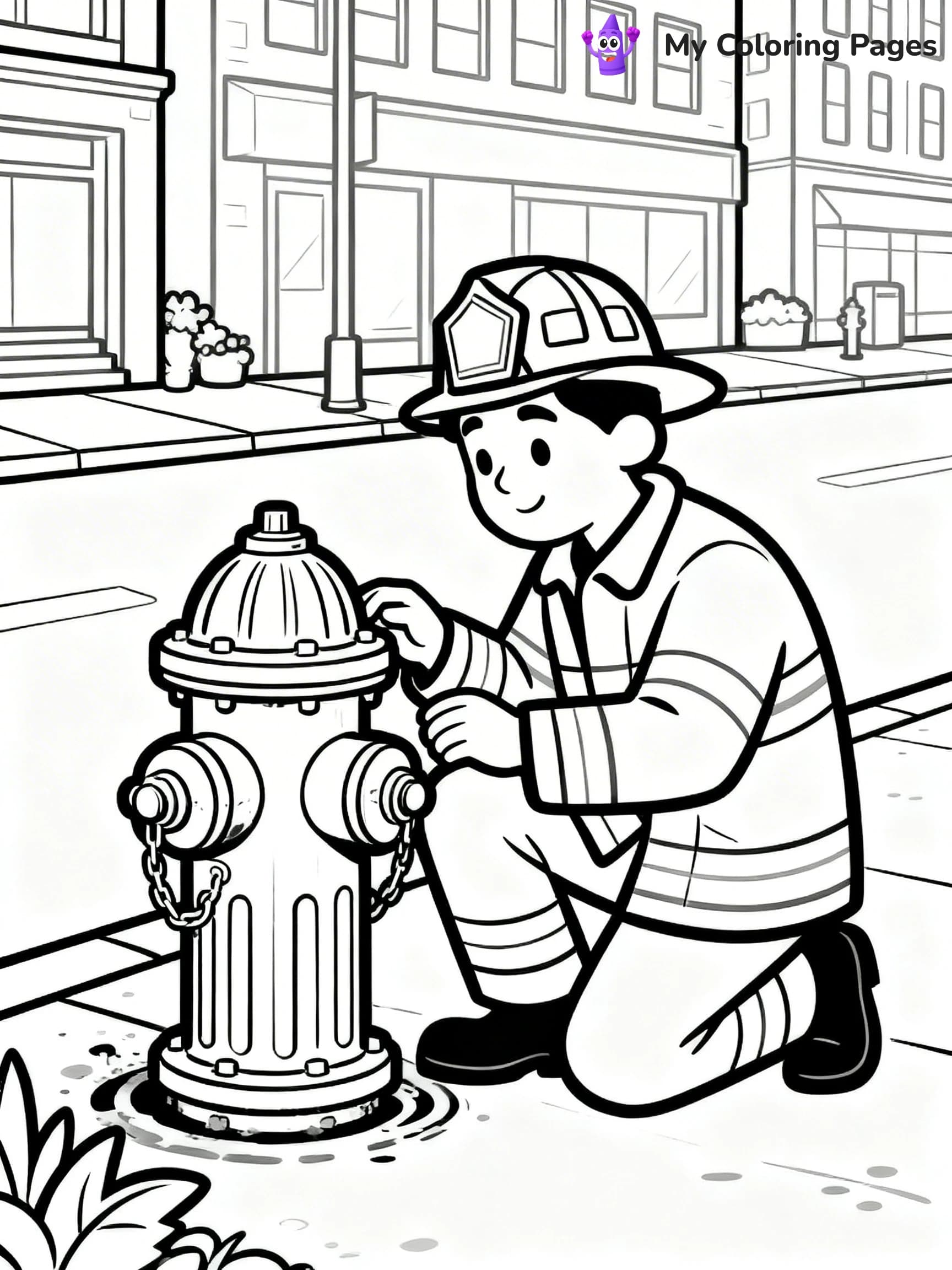Firefighter Coloring Pages - 19