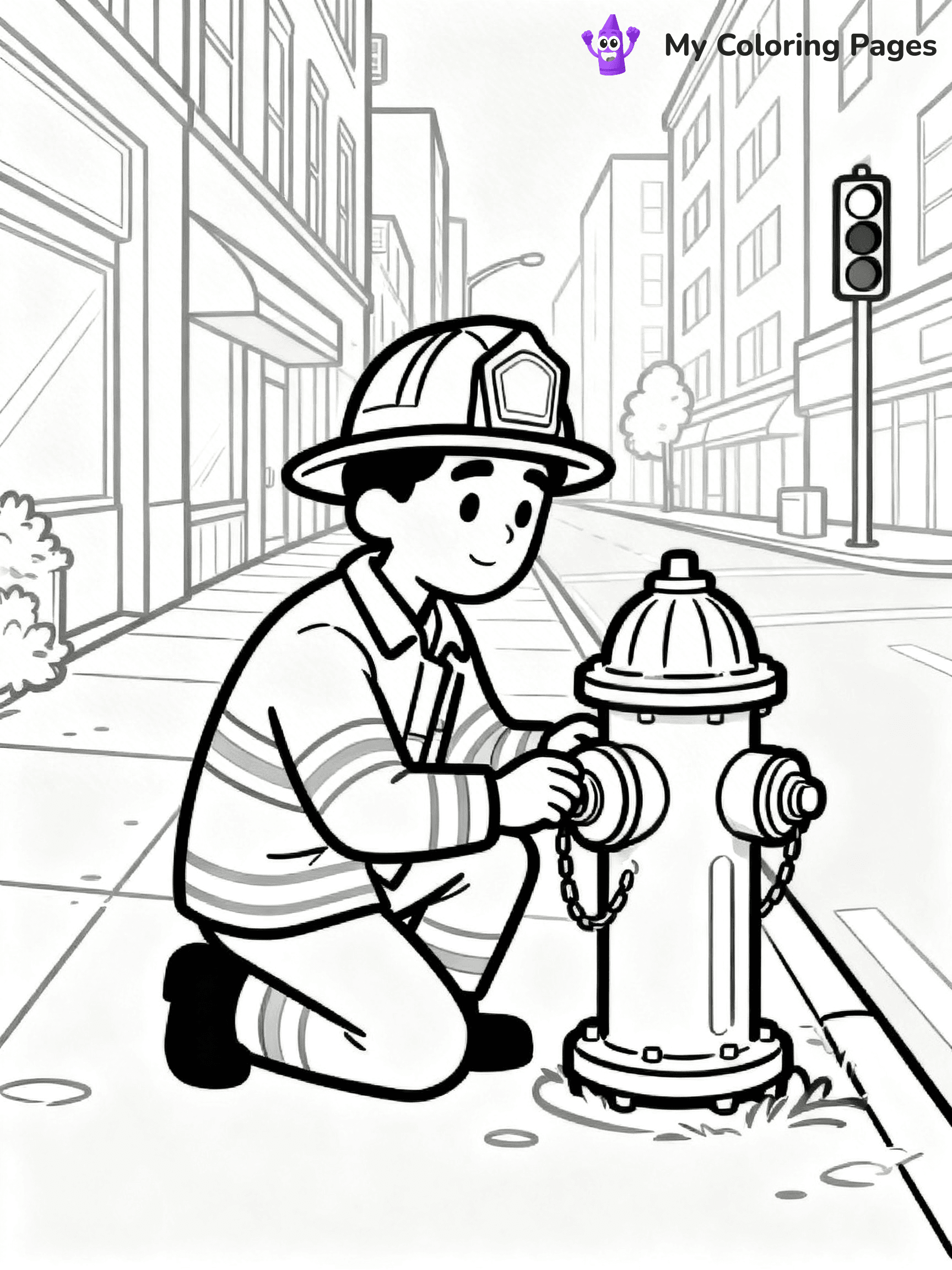 Firefighter Coloring Pages - 17