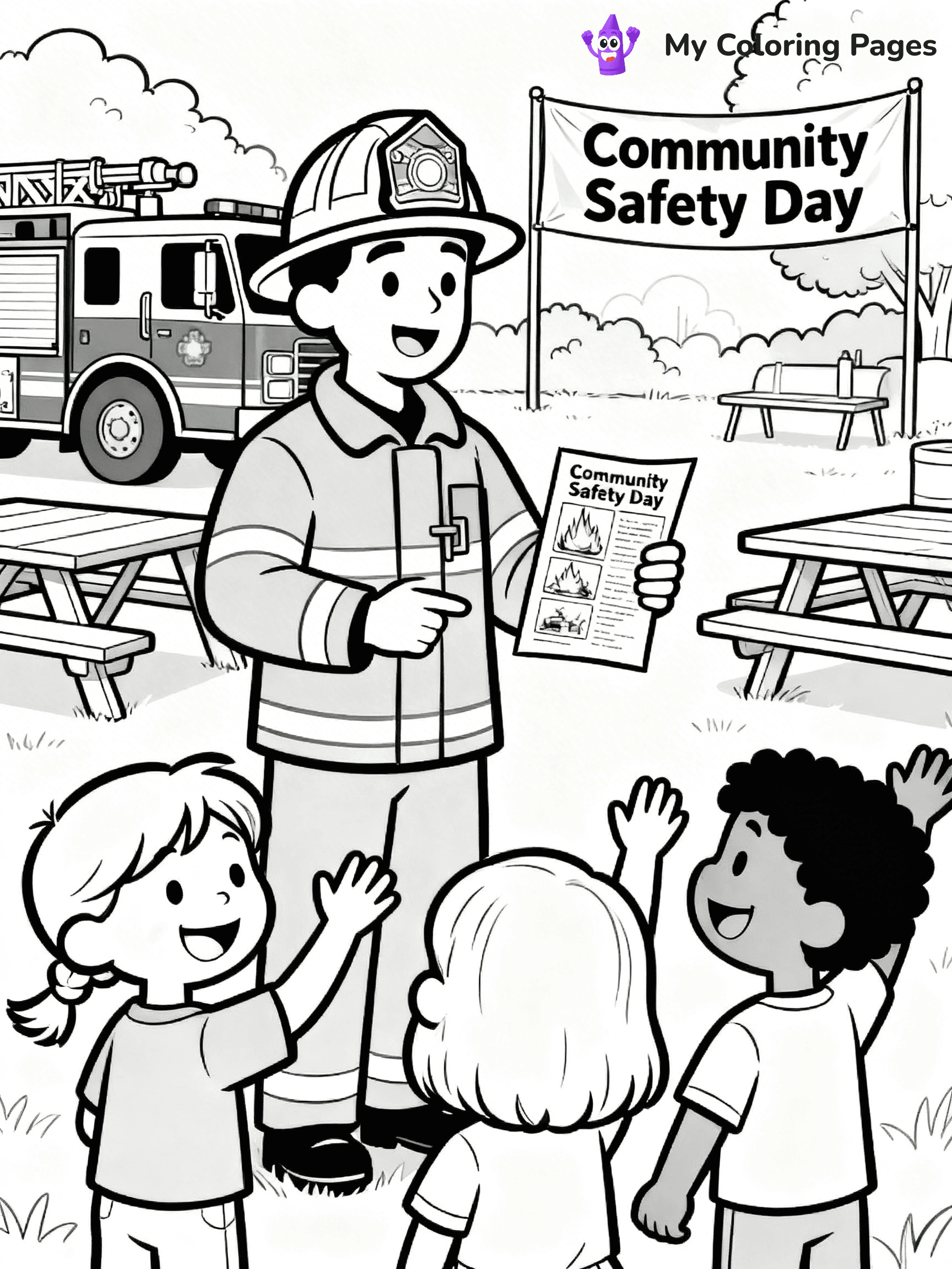 Firefighter Coloring Pages - 16