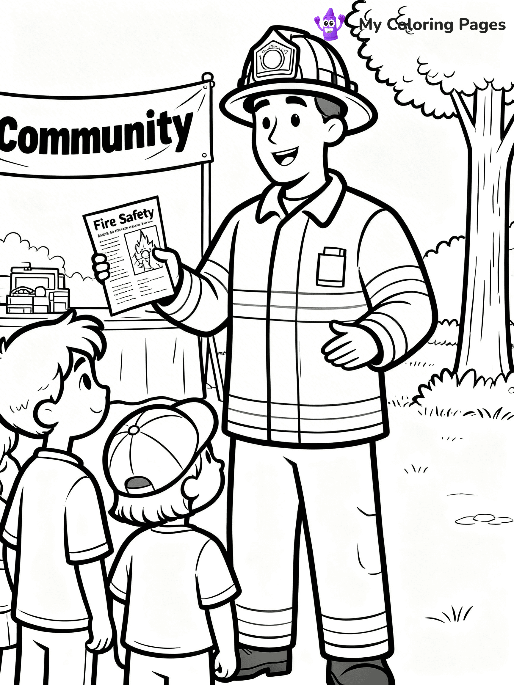 Firefighter Coloring Pages - 15
