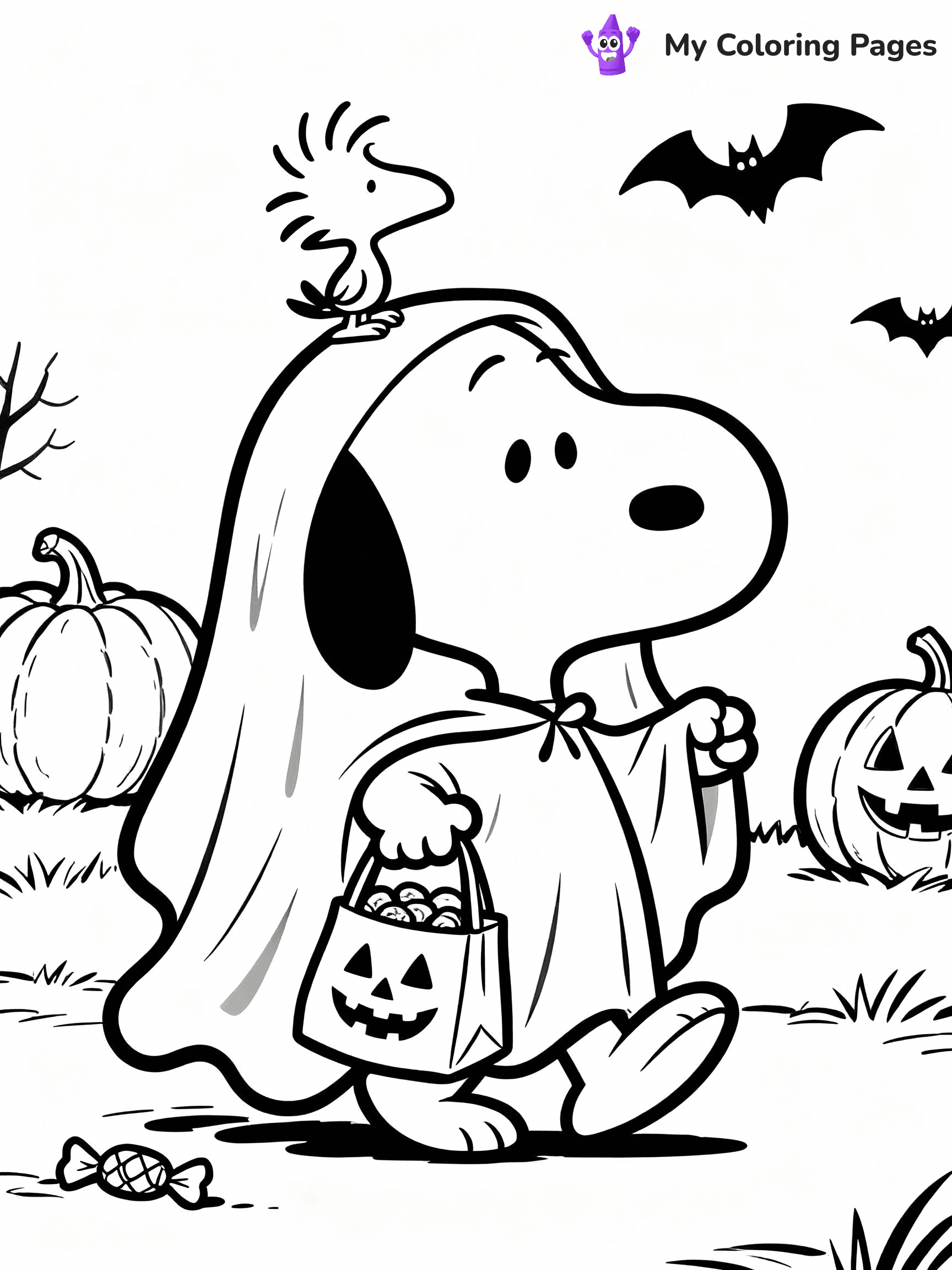 Snoopy Coloring Pages - 18