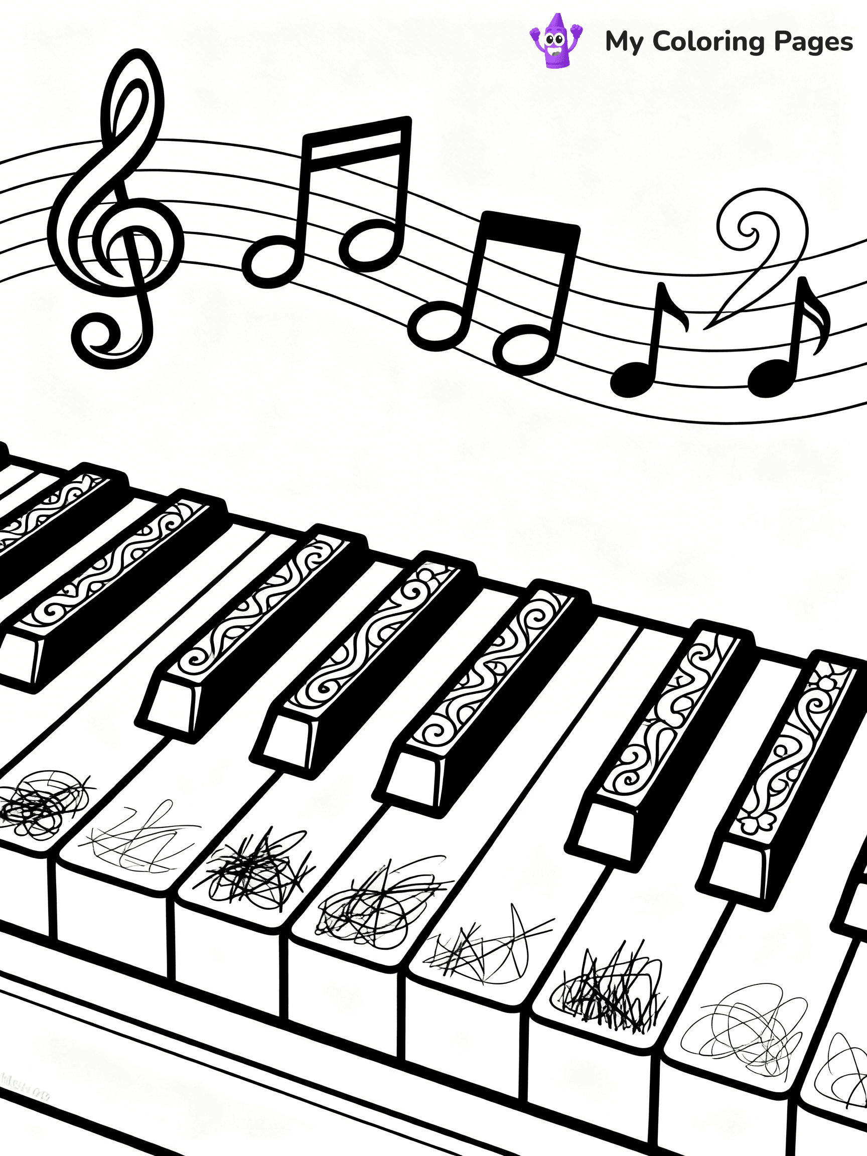 Piano Coloring Pages - 58