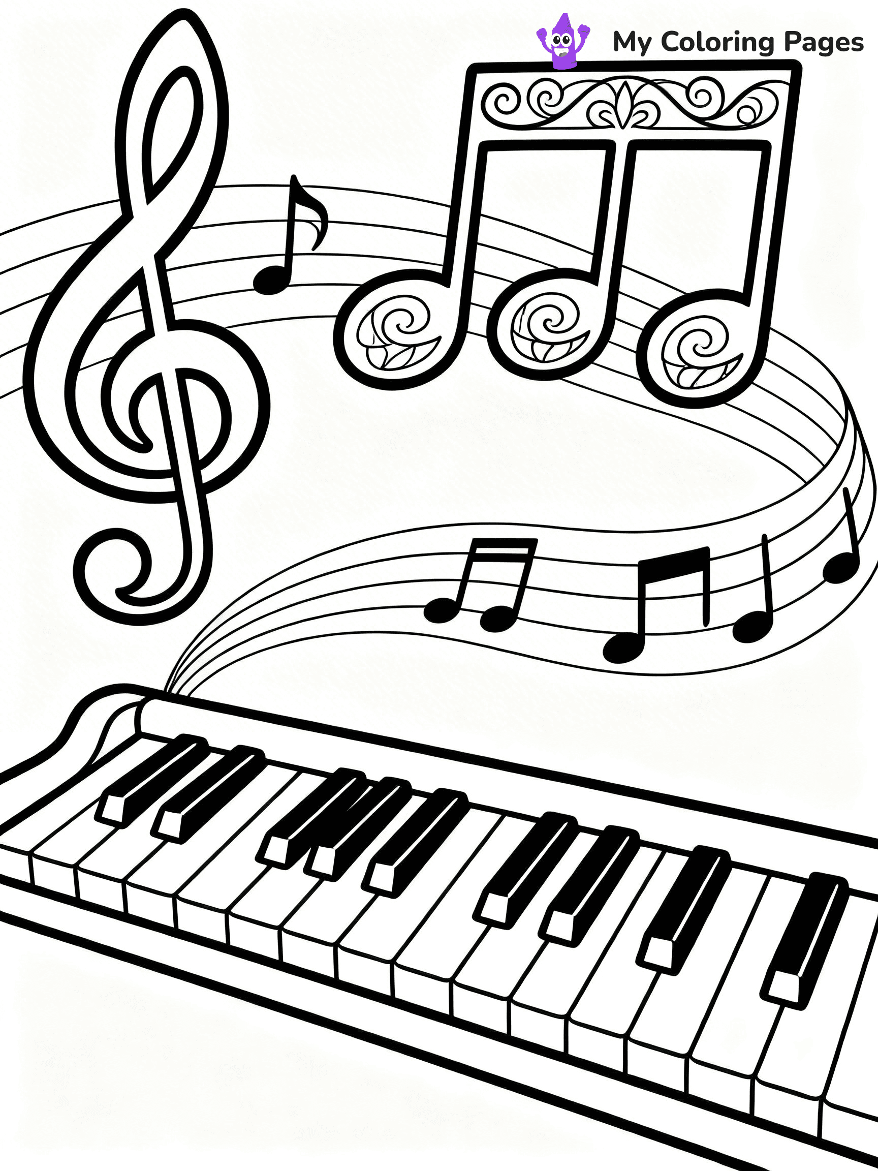 Piano Coloring Pages - 57