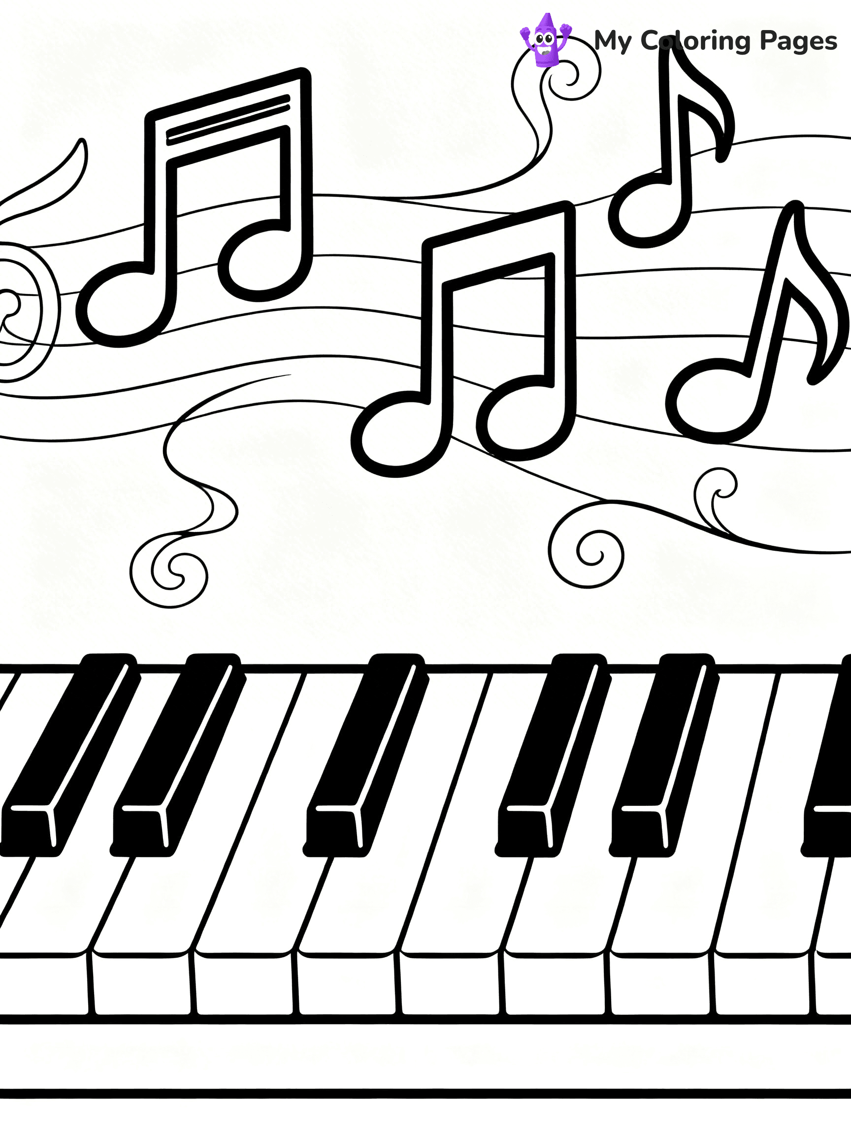 Piano Coloring Pages - 55