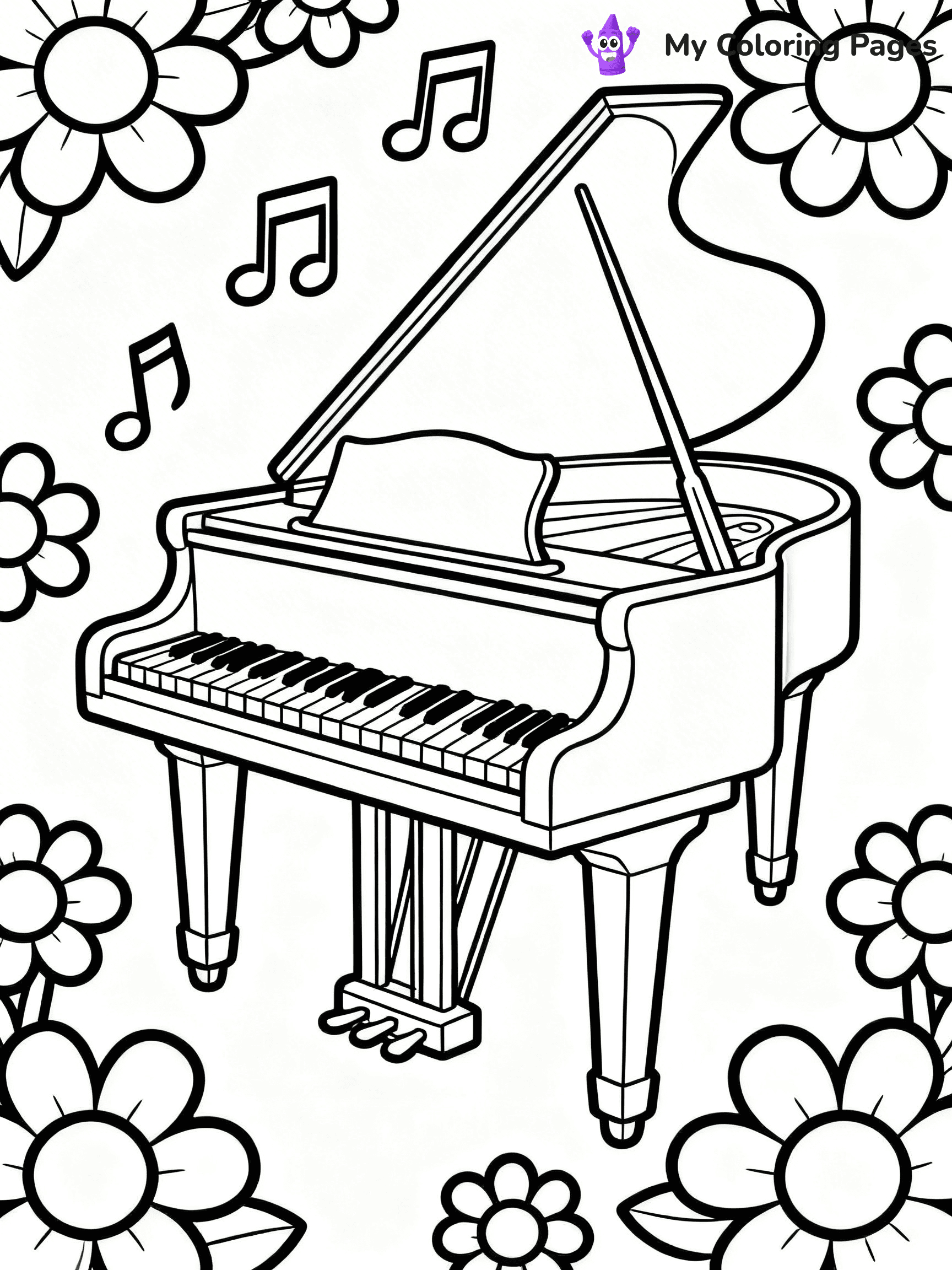 Piano Coloring Pages - 51