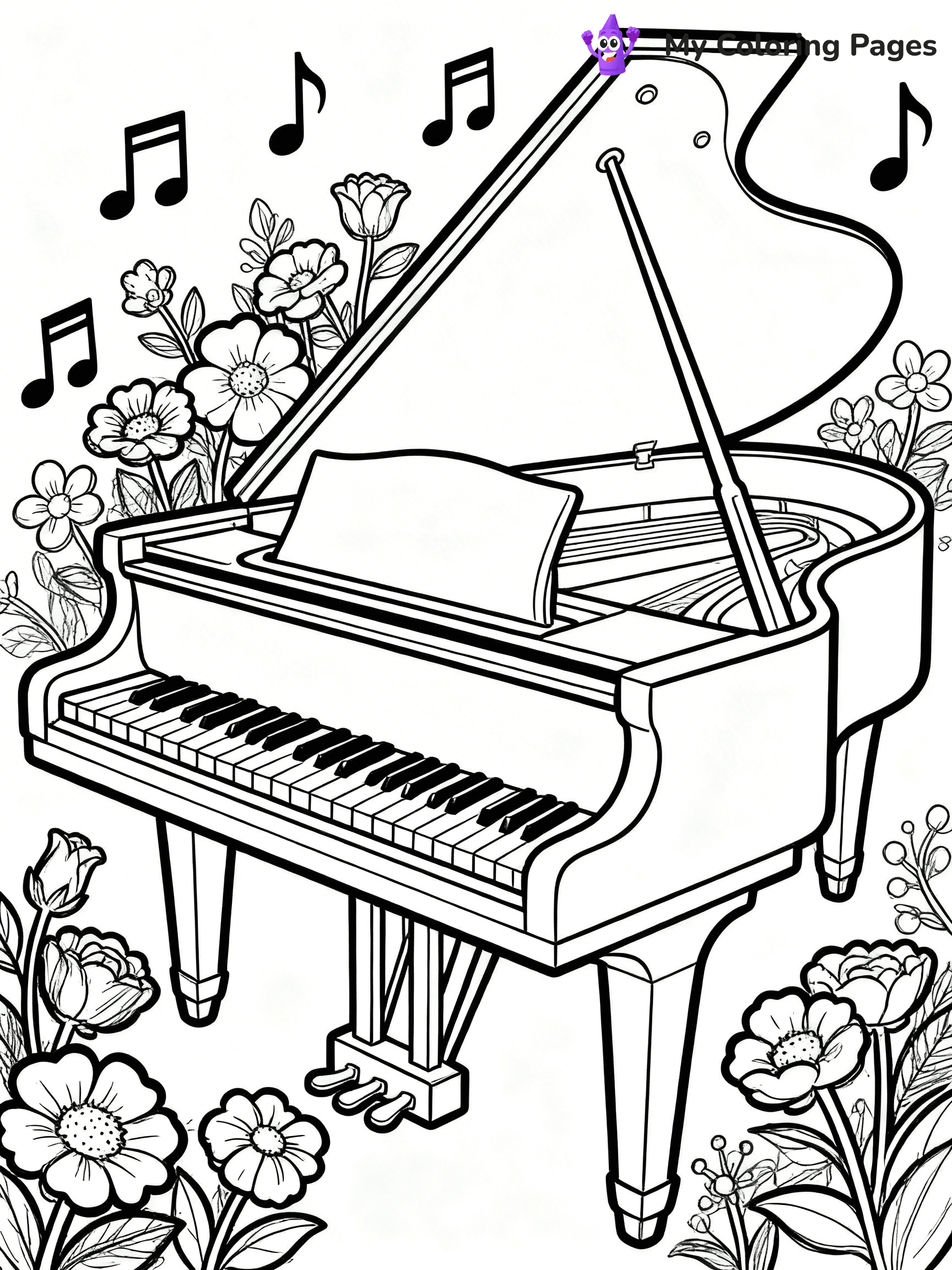 Piano Coloring Pages - 49