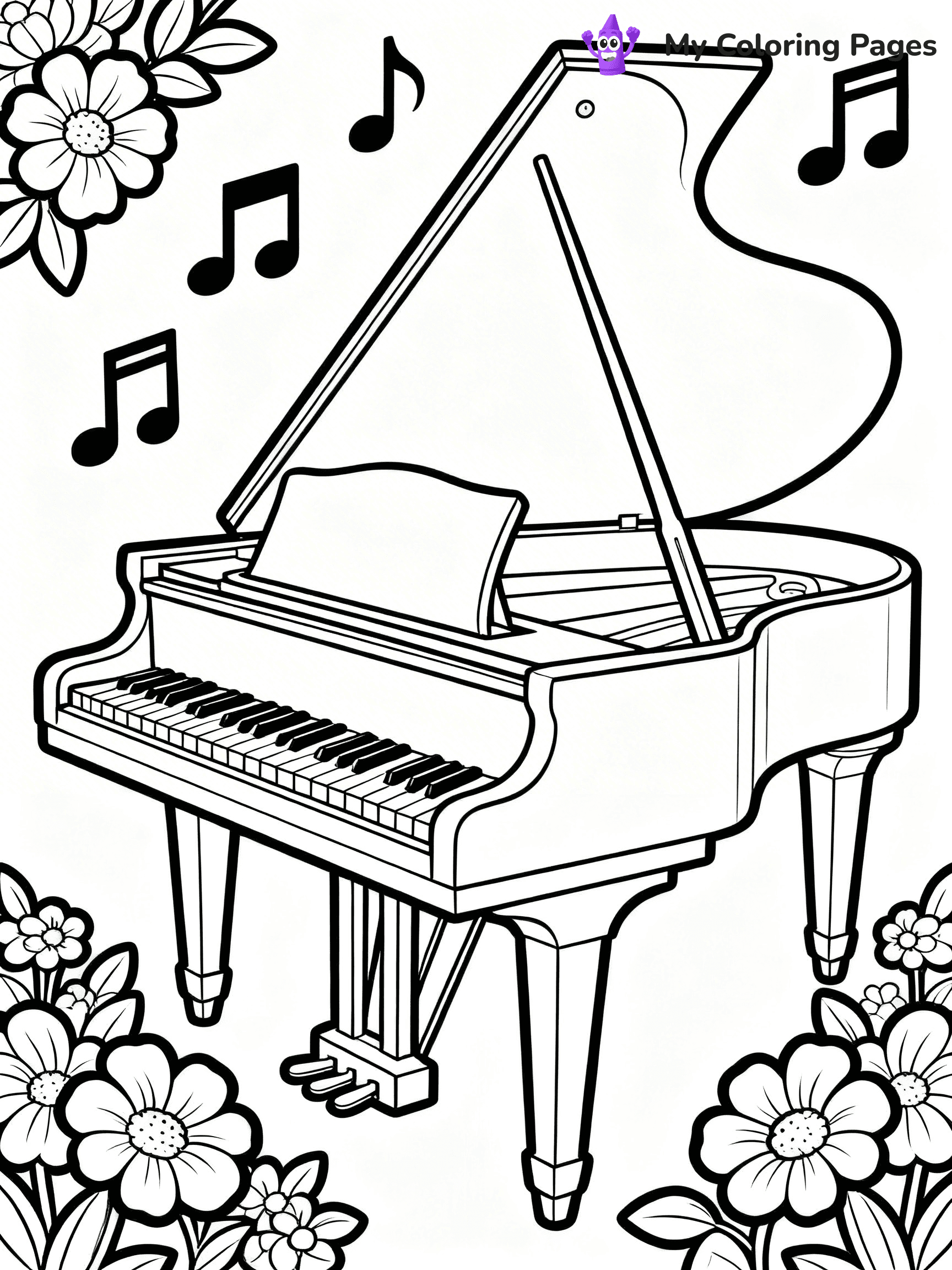 Piano Coloring Pages - 48