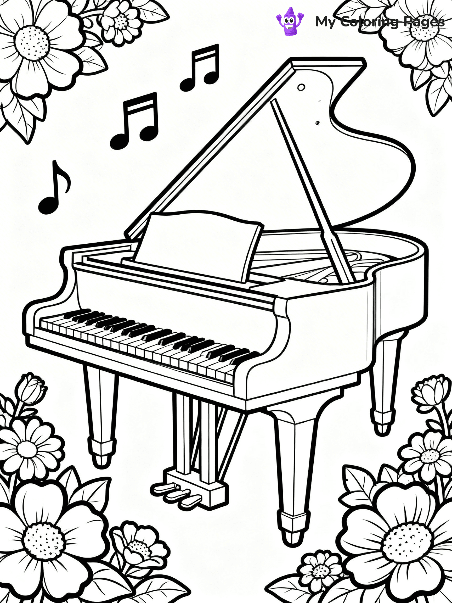 Piano Coloring Pages - 47