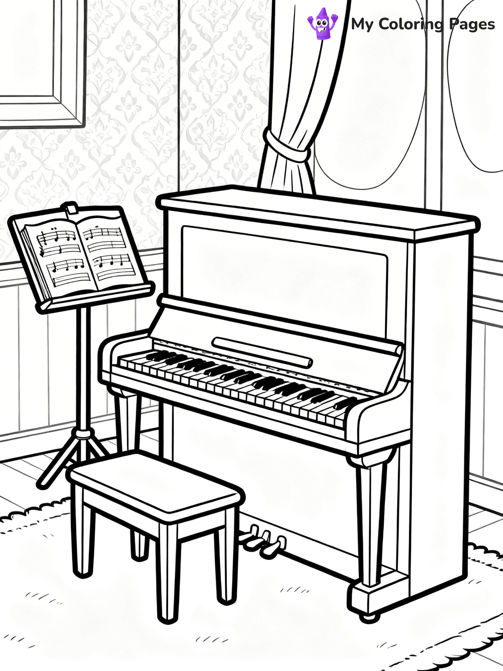 Piano Coloring Pages - 43
