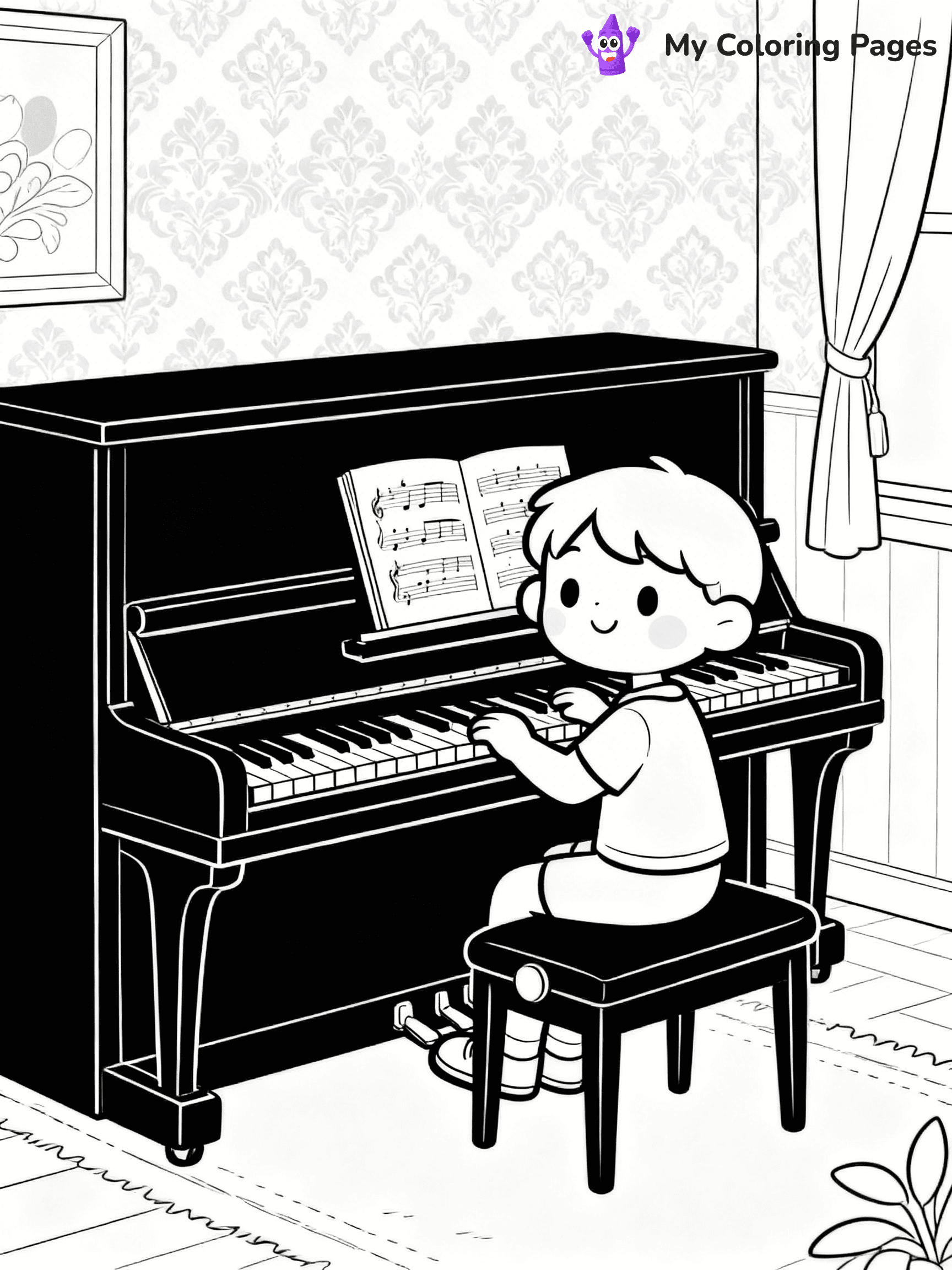Piano Coloring Pages - 42