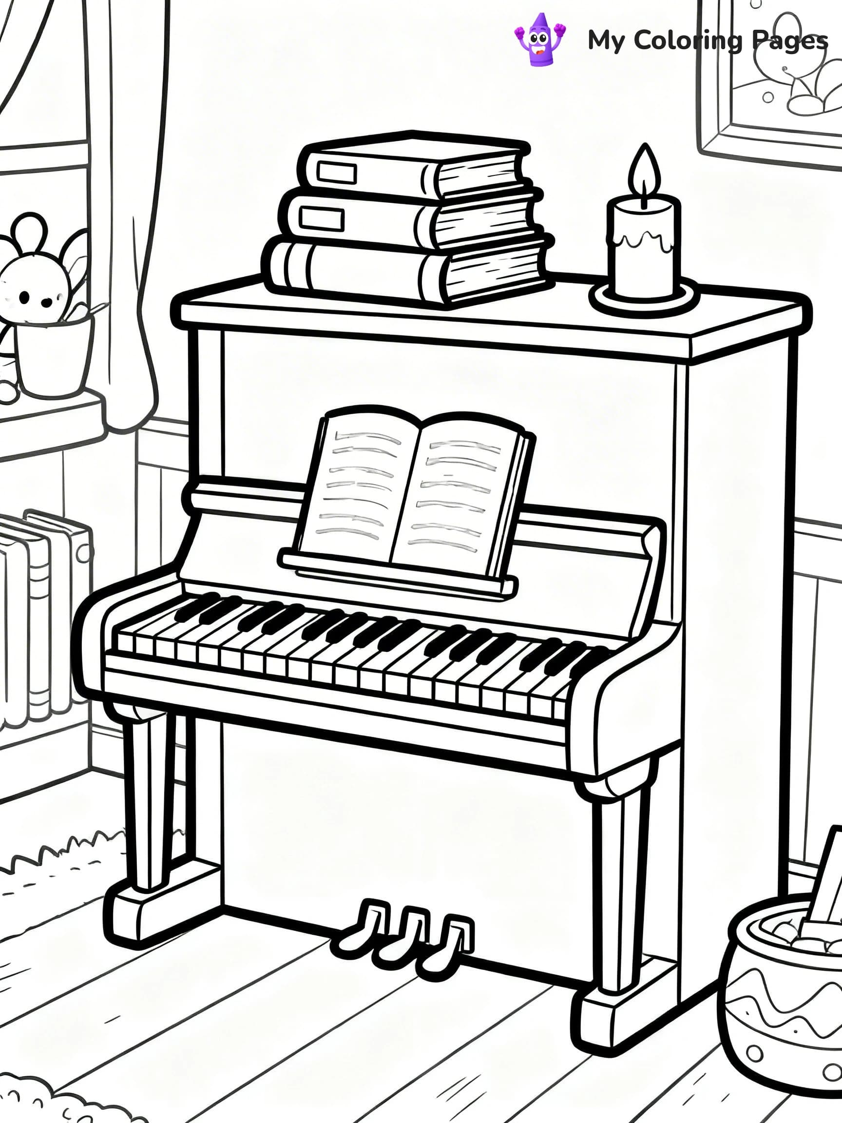 Piano Coloring Pages - 21