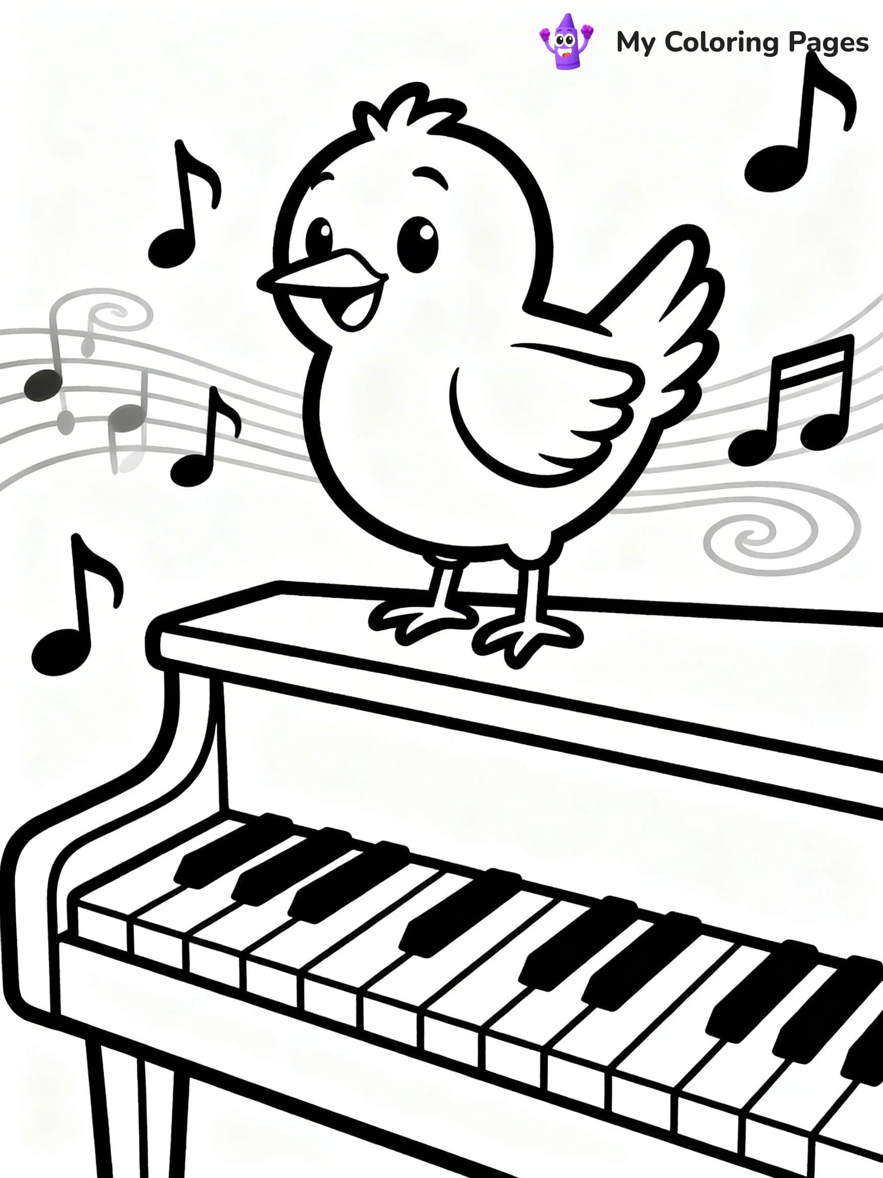 Piano Coloring Pages - 19