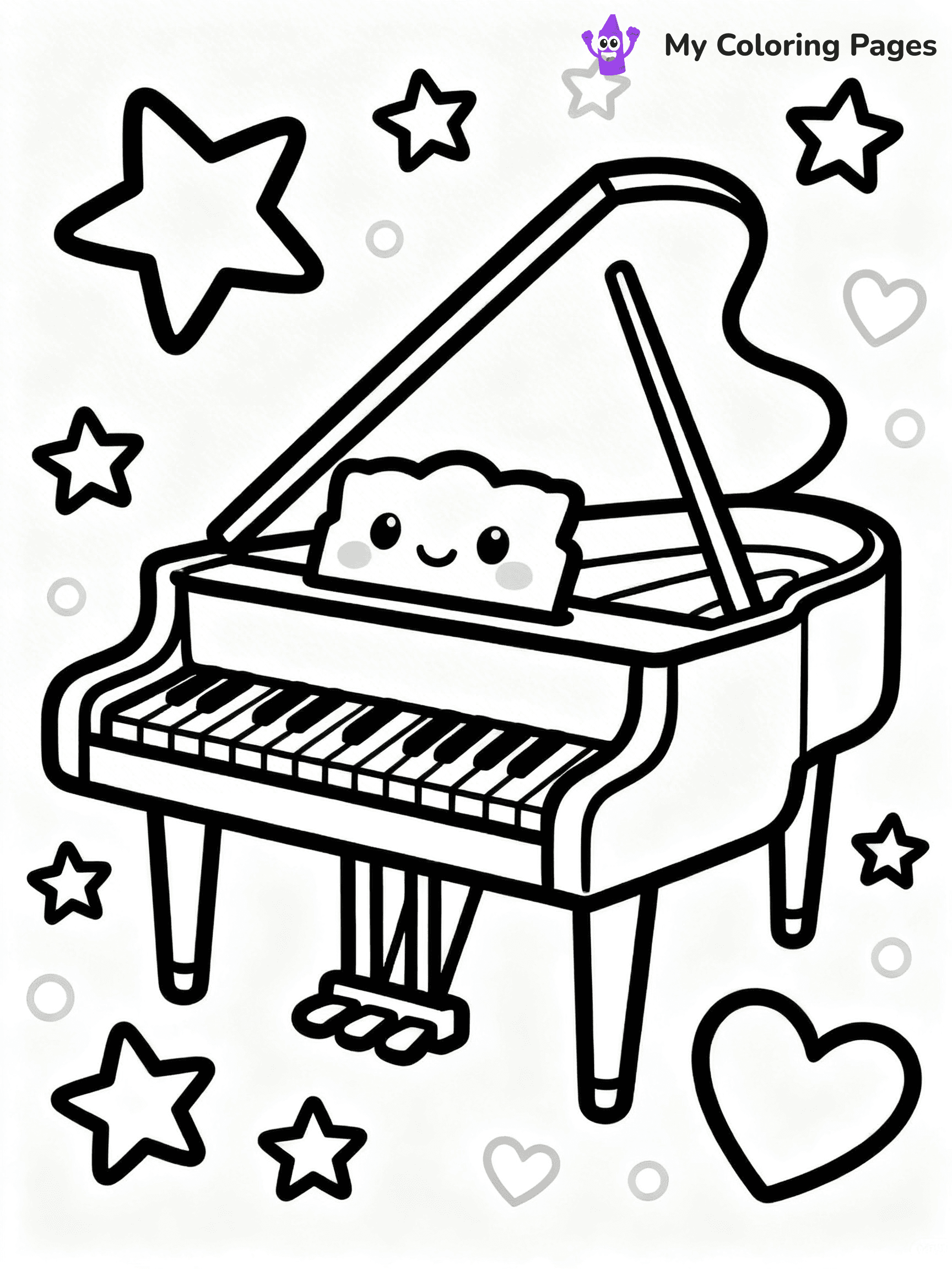 Piano Coloring Pages - 13