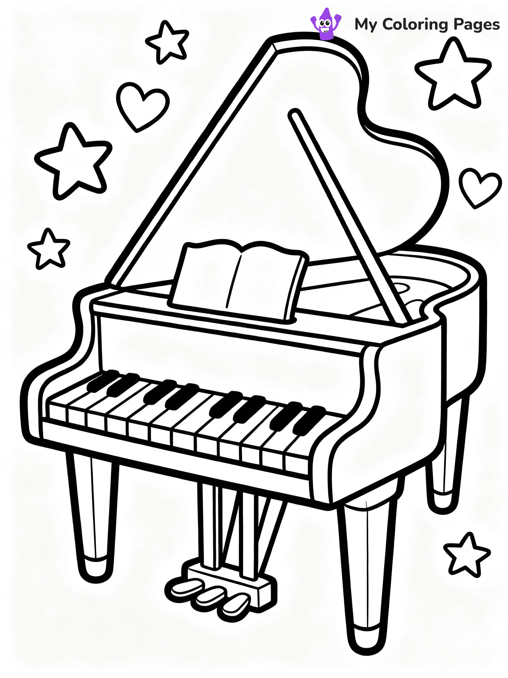 Piano Coloring Pages - 11
