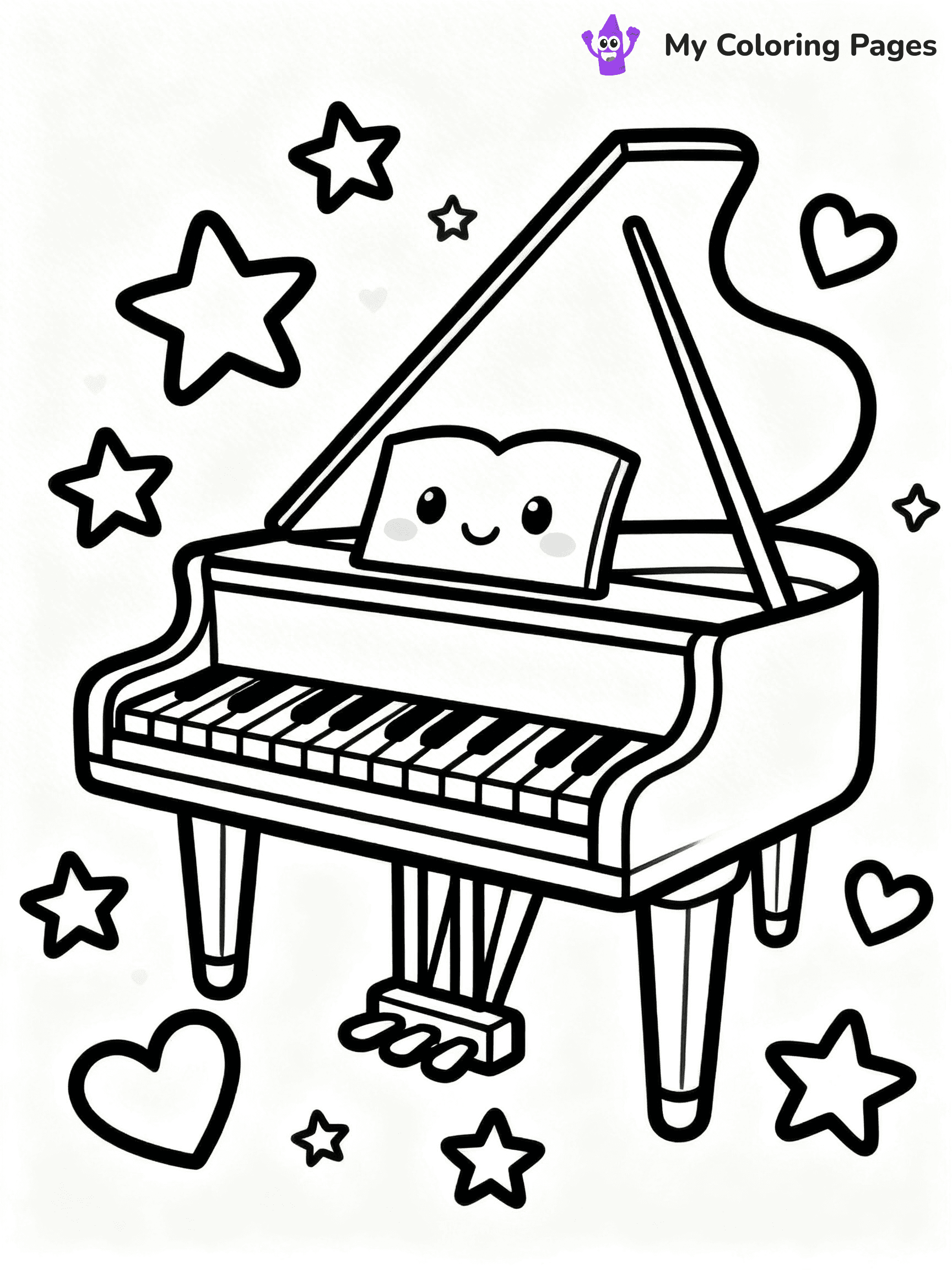 Piano Coloring Pages - 10