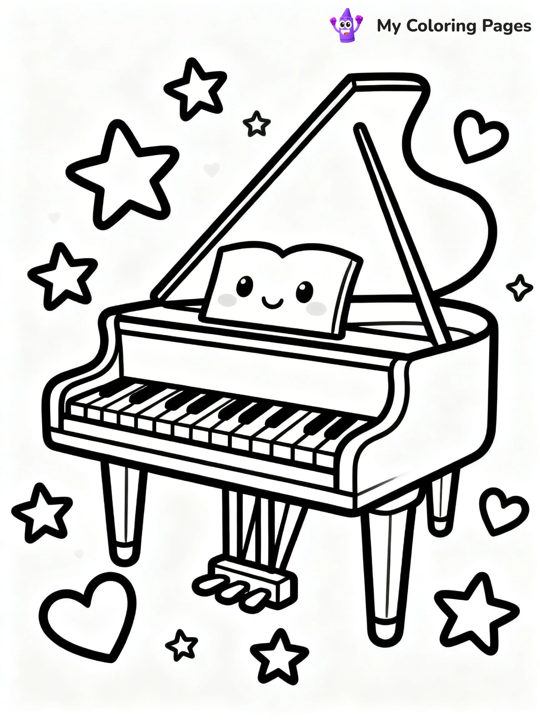 Piano Coloring Pages - 10