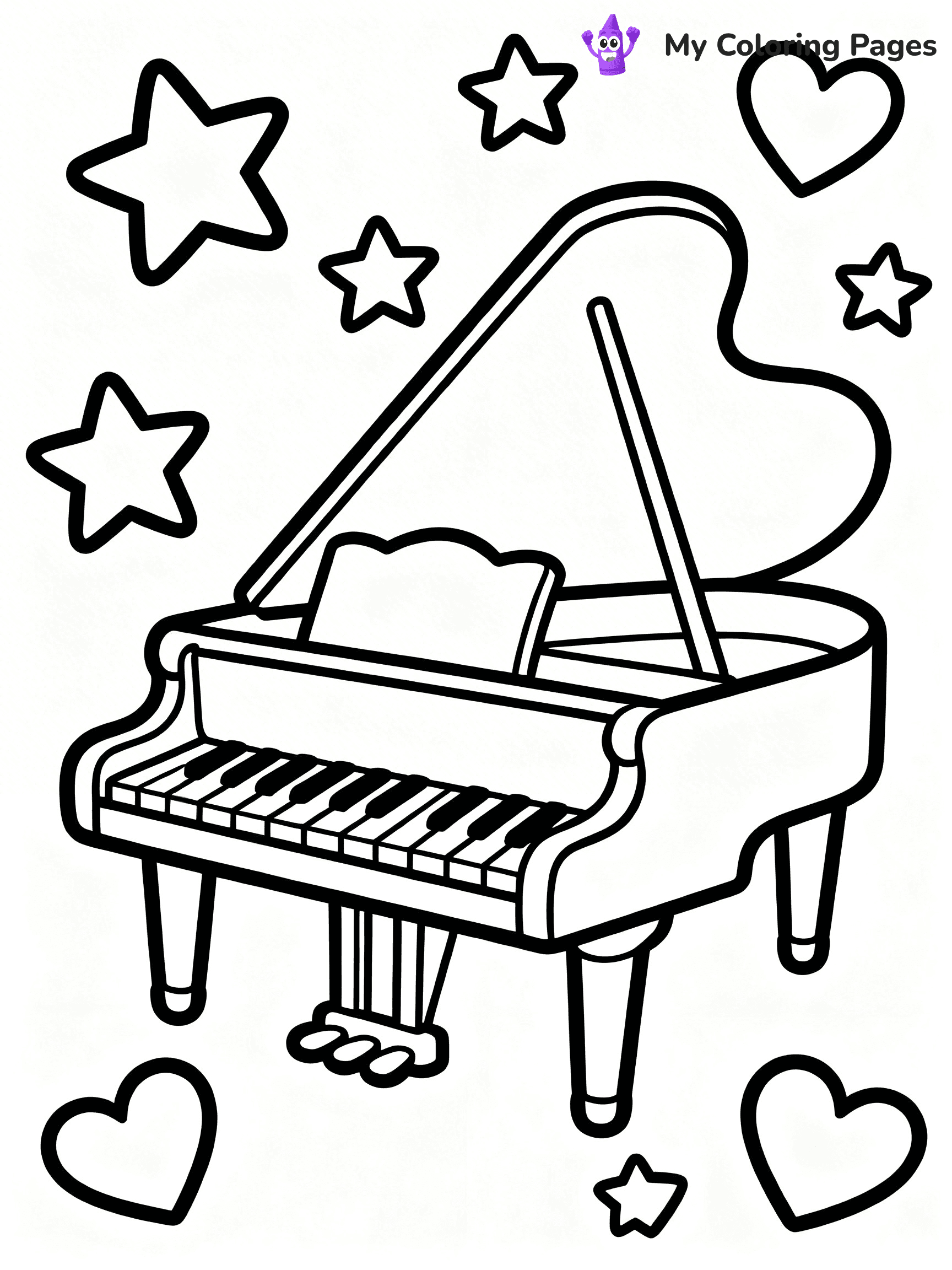 Piano Coloring Pages - 9
