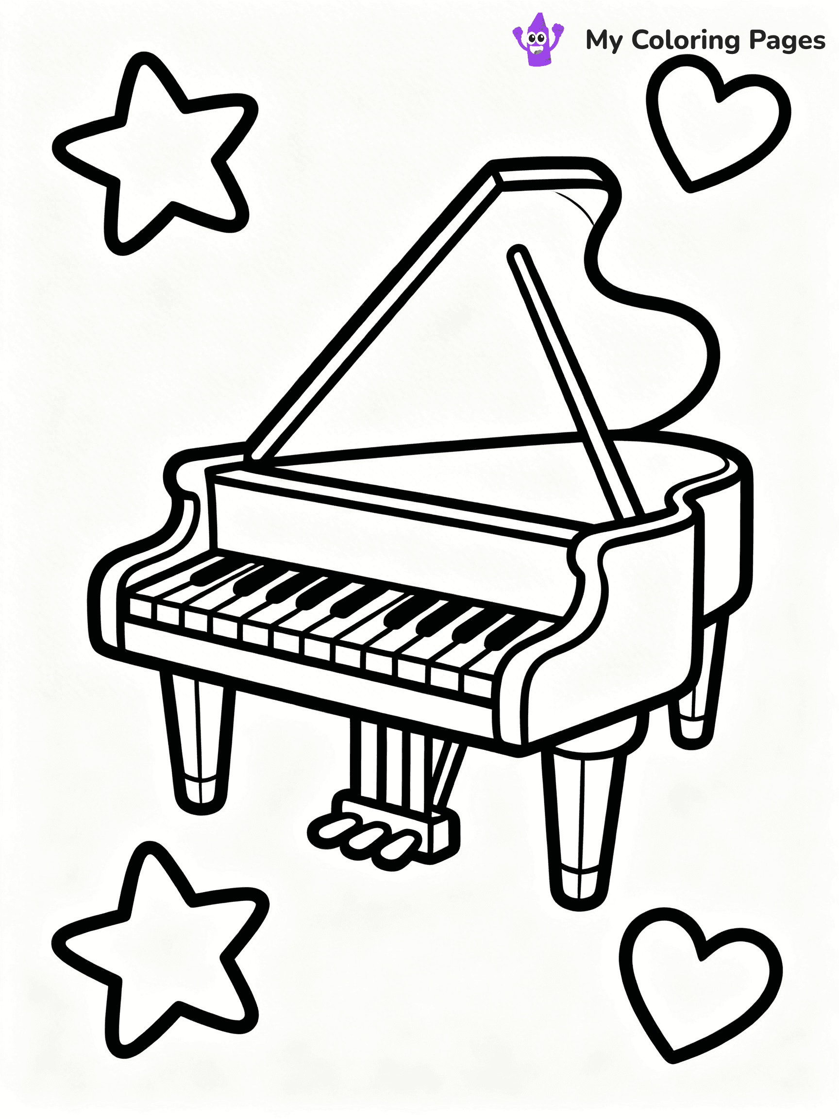 Piano Coloring Pages - 8