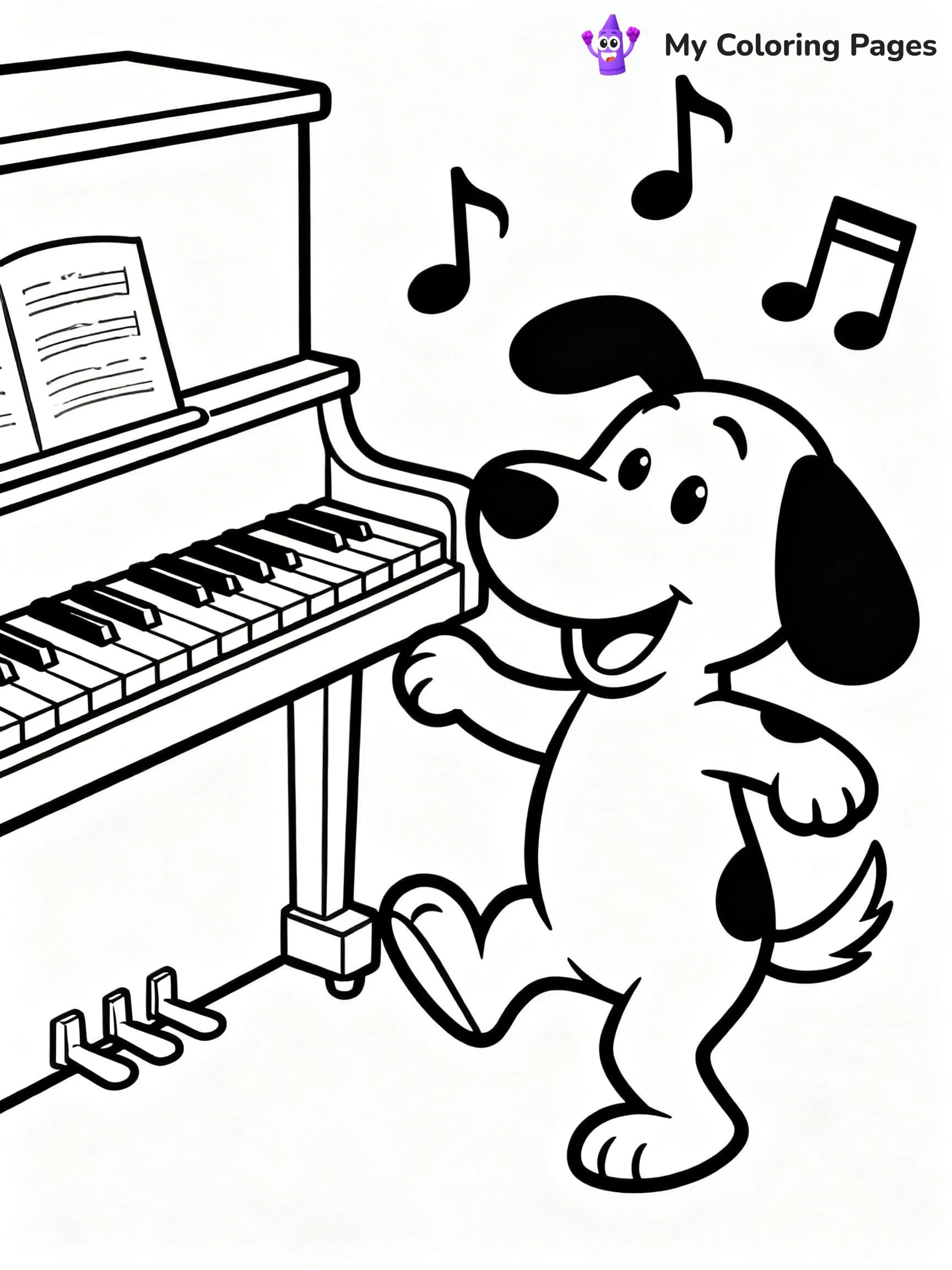 Piano Coloring Pages - 5