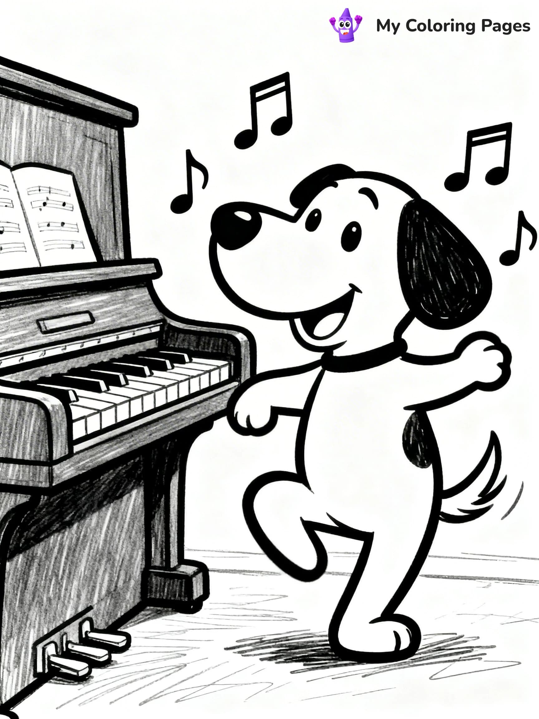 Piano Coloring Pages - 2