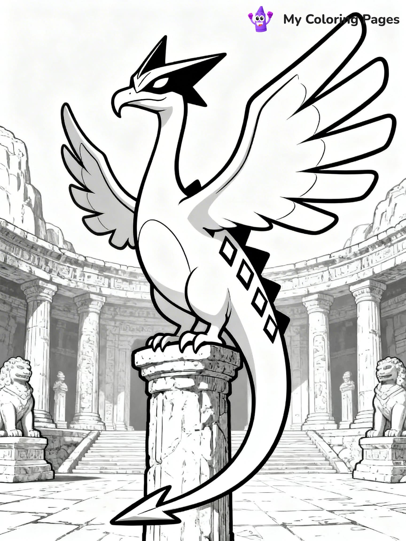 Lugia Coloring Pages - 12