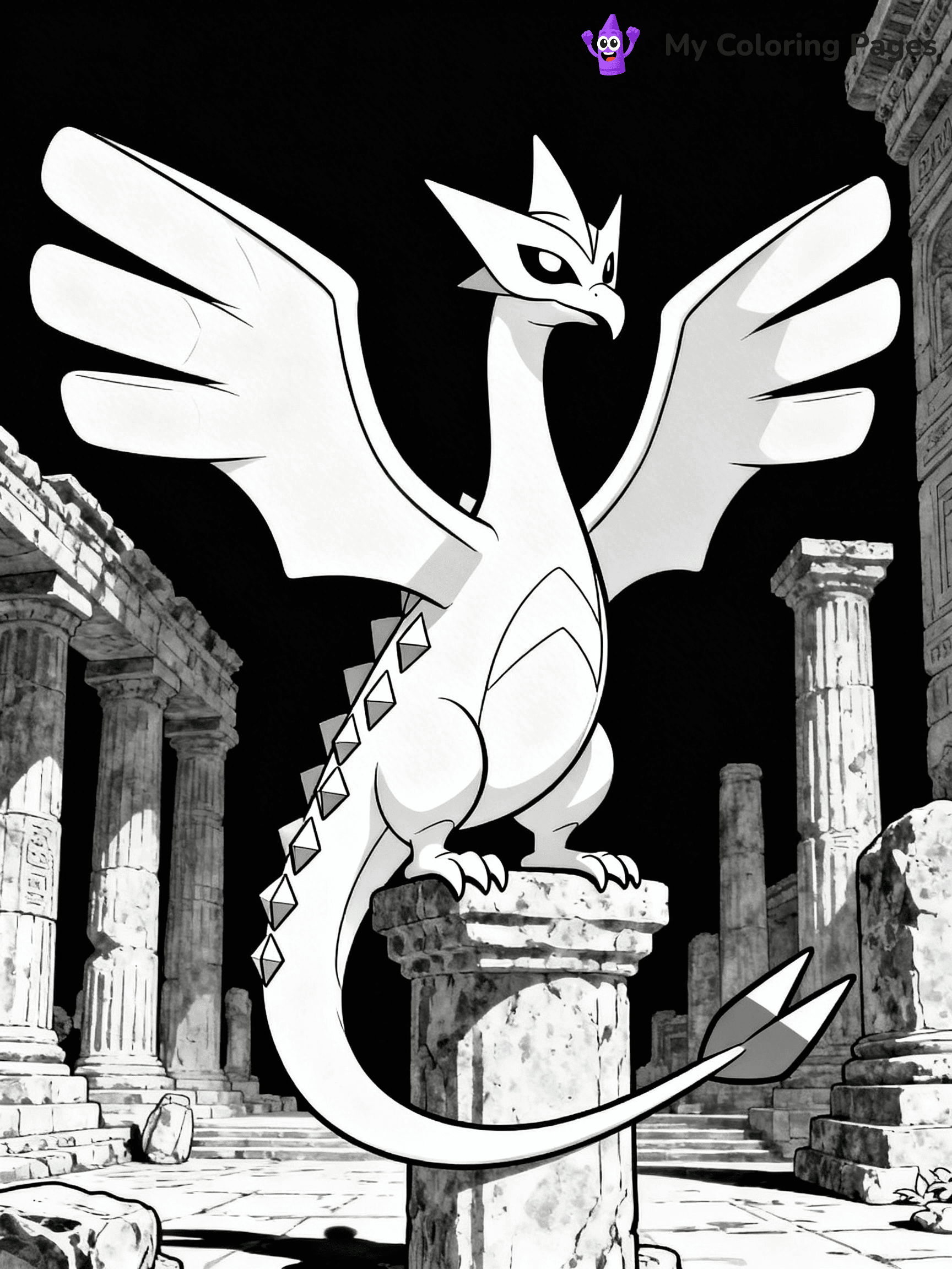 Lugia Coloring Pages - 8