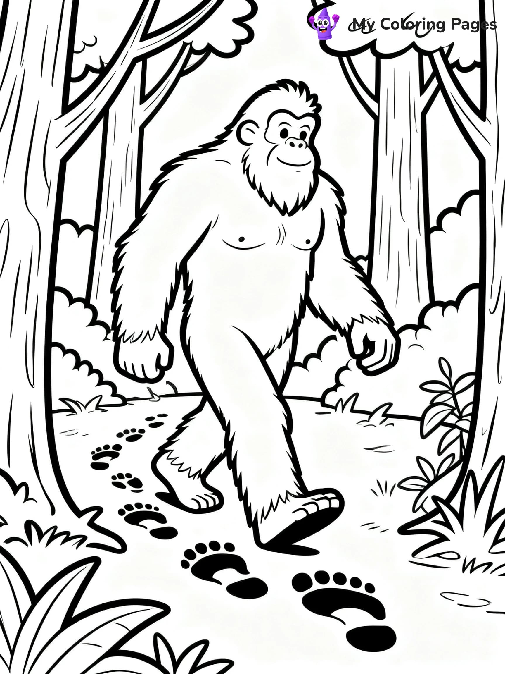 Bigfoot Coloring Pages - 24