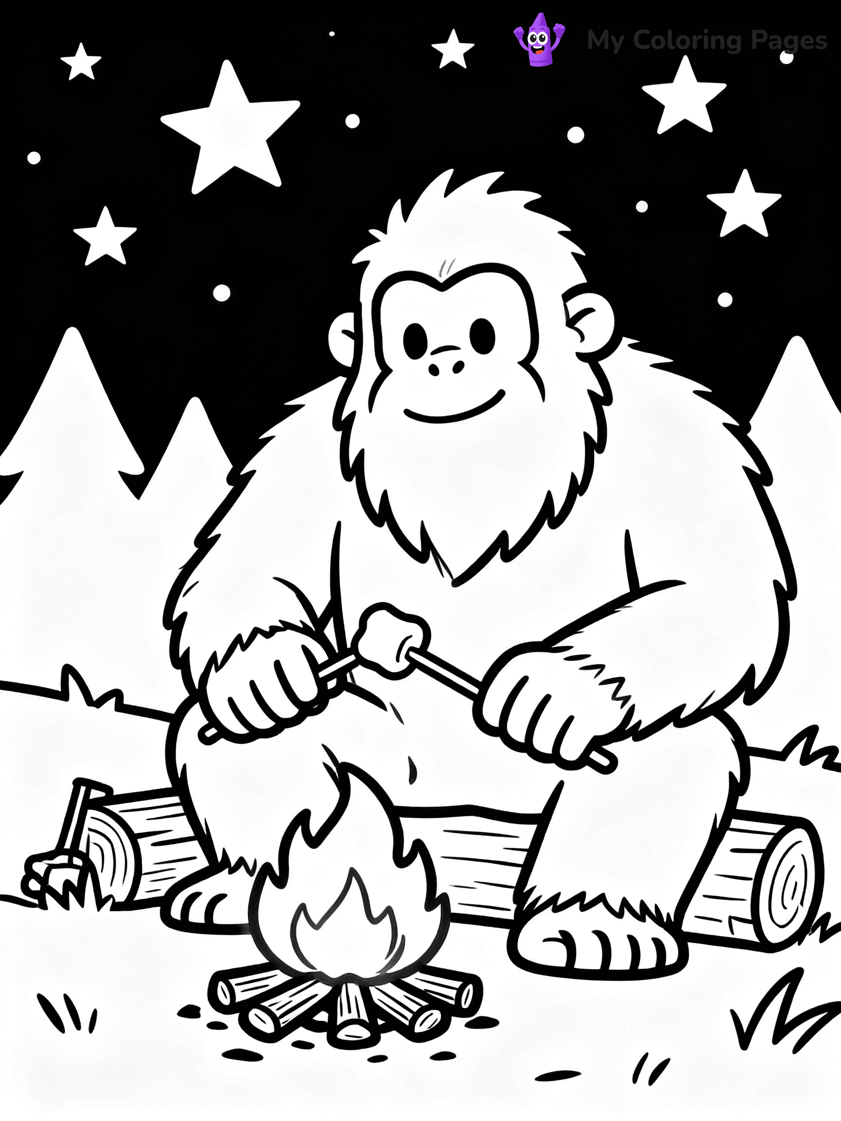 Bigfoot Coloring Pages - 12