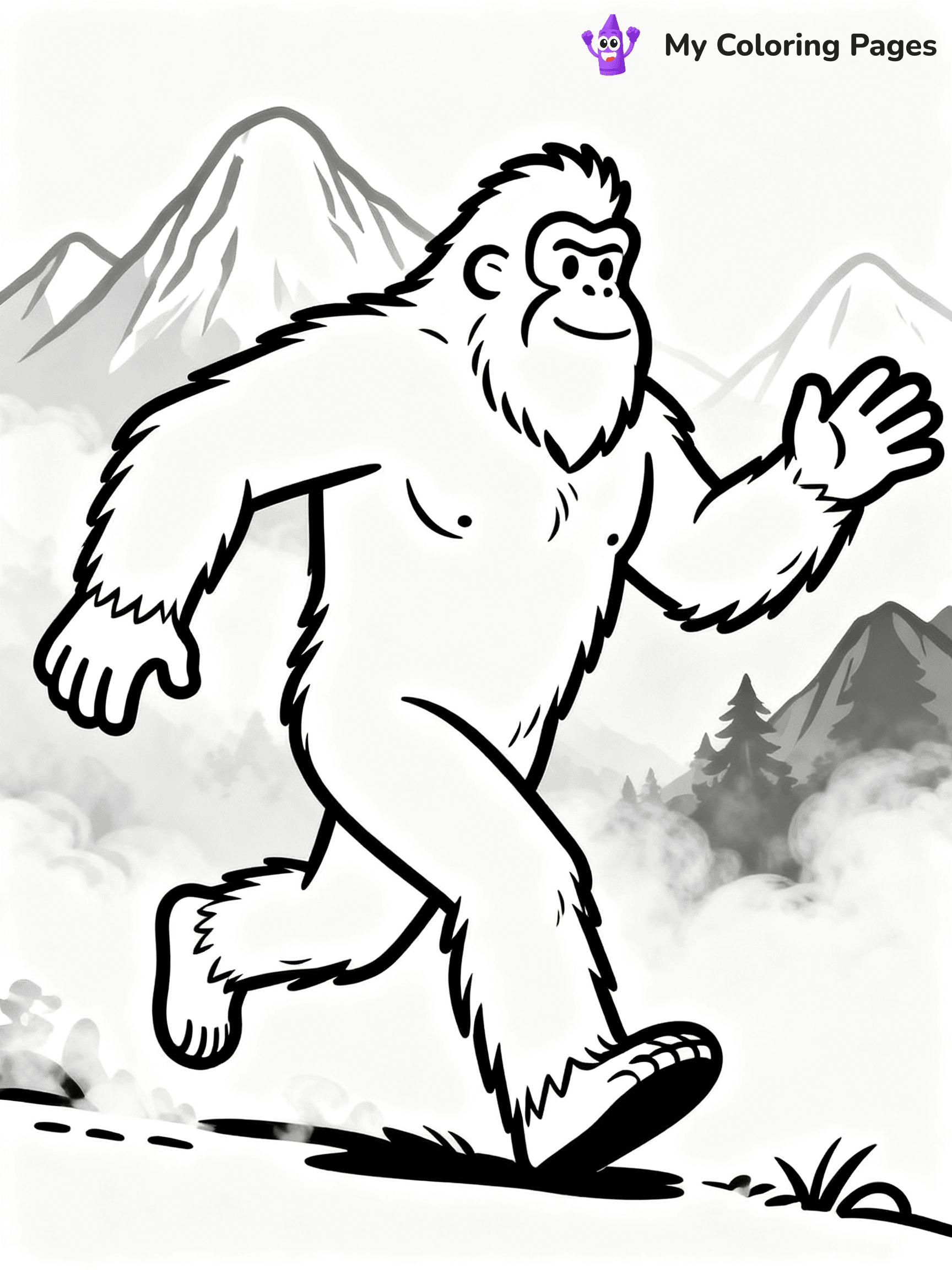 Bigfoot Coloring Pages - 5