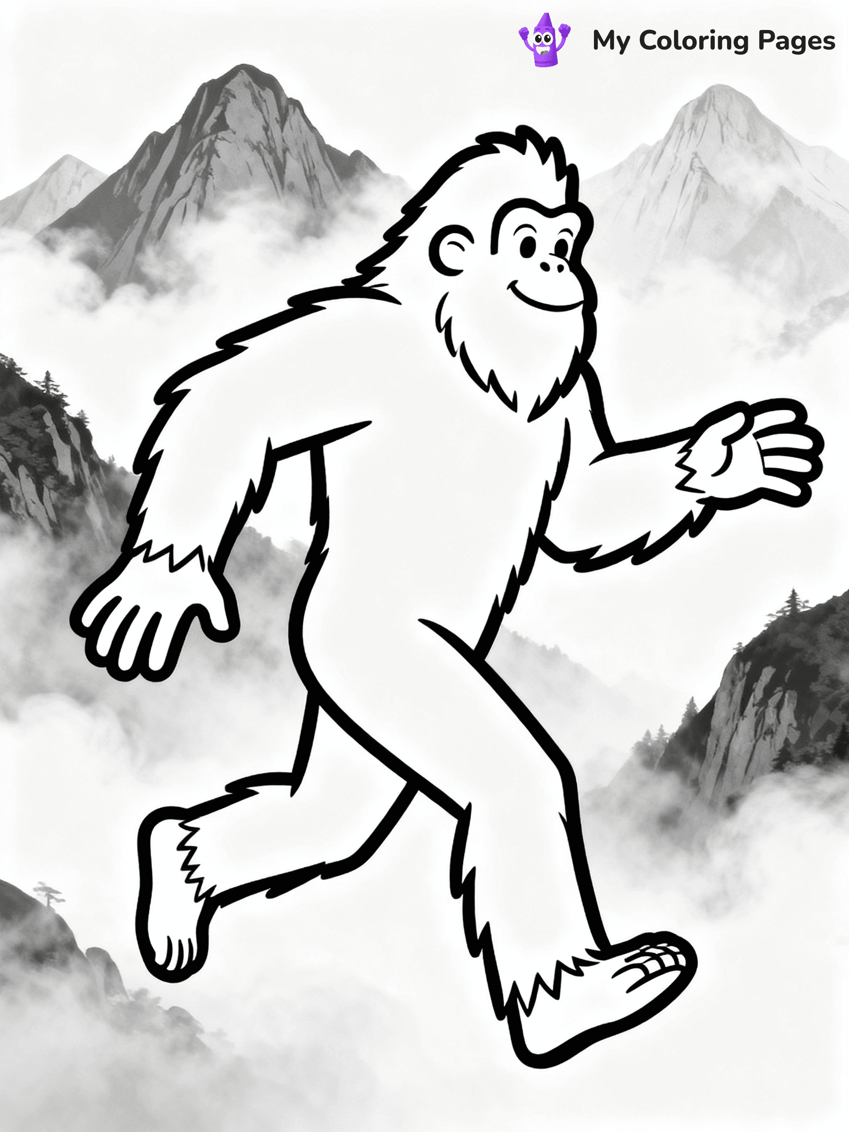 Bigfoot Coloring Pages - 2