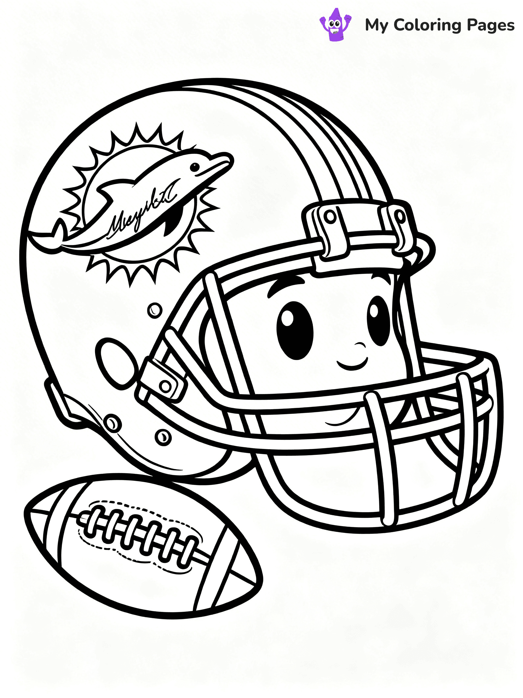 Miami Dolphins Logo Coloring Pages - 29