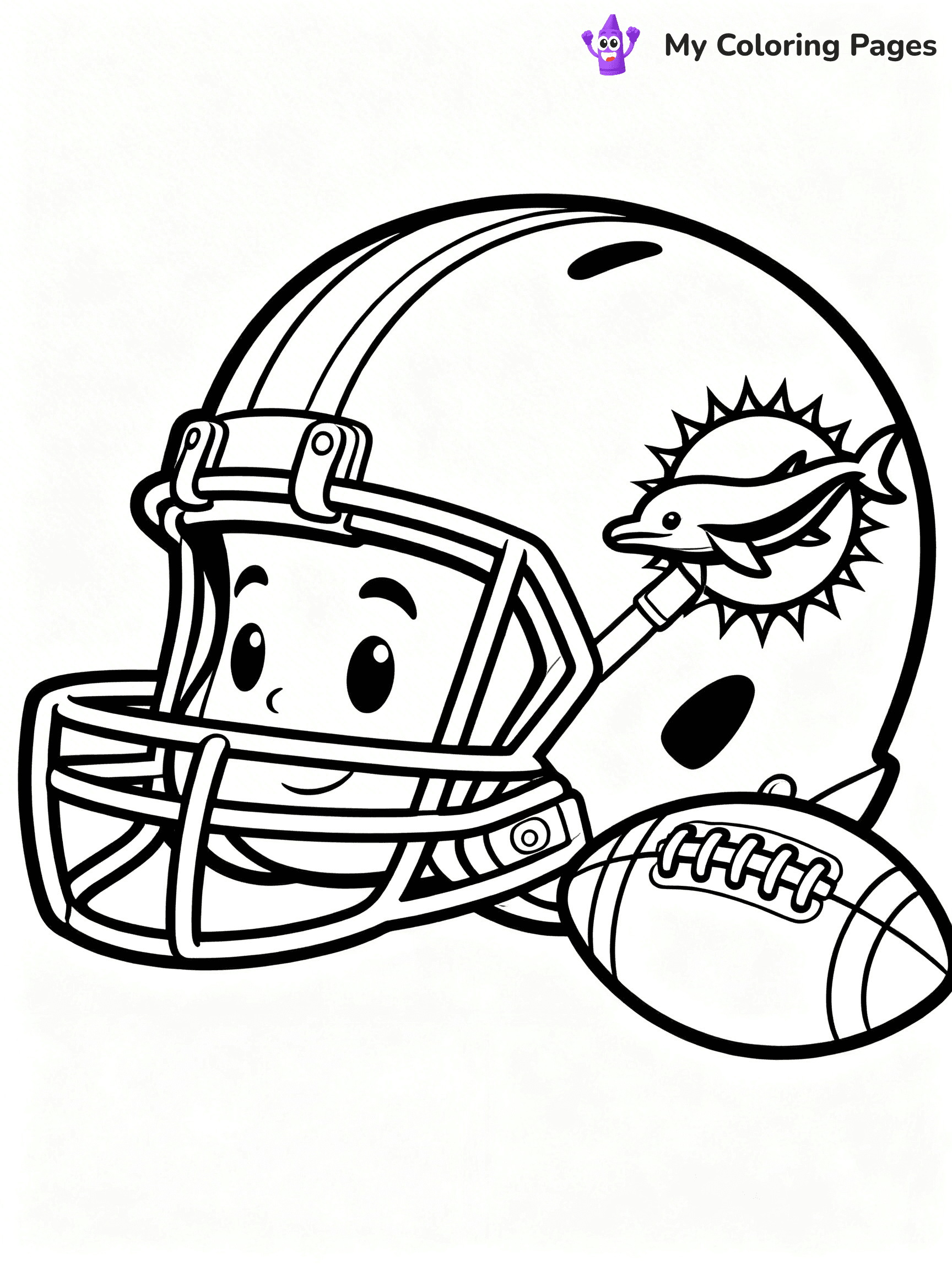 Miami Dolphins Logo Coloring Pages - 28