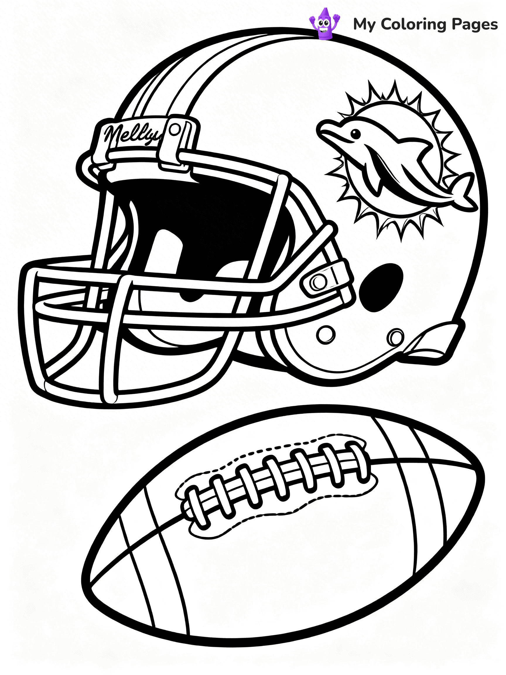 Miami Dolphins Logo Coloring Pages - 27