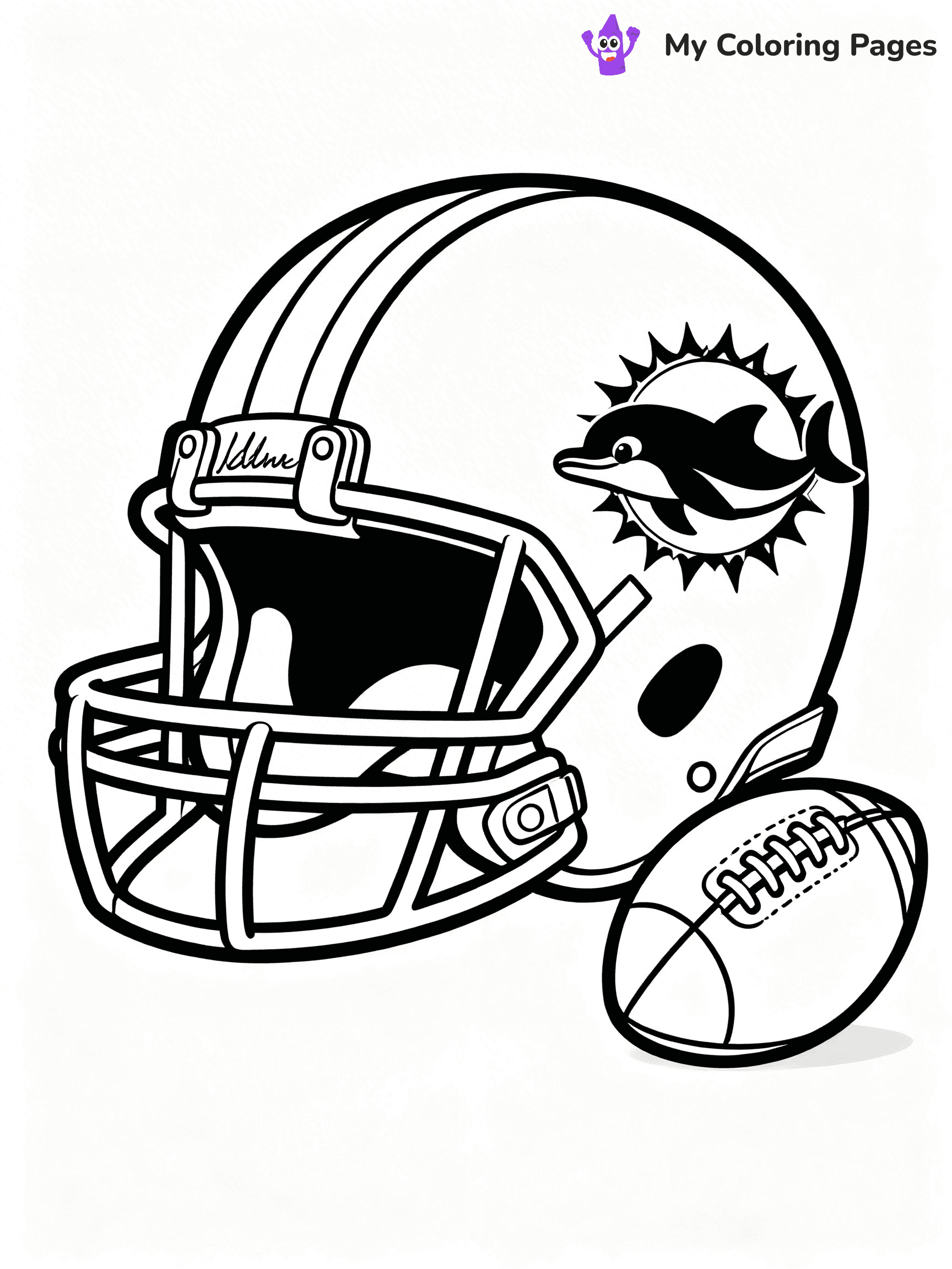 Miami Dolphins Logo Coloring Pages - 25