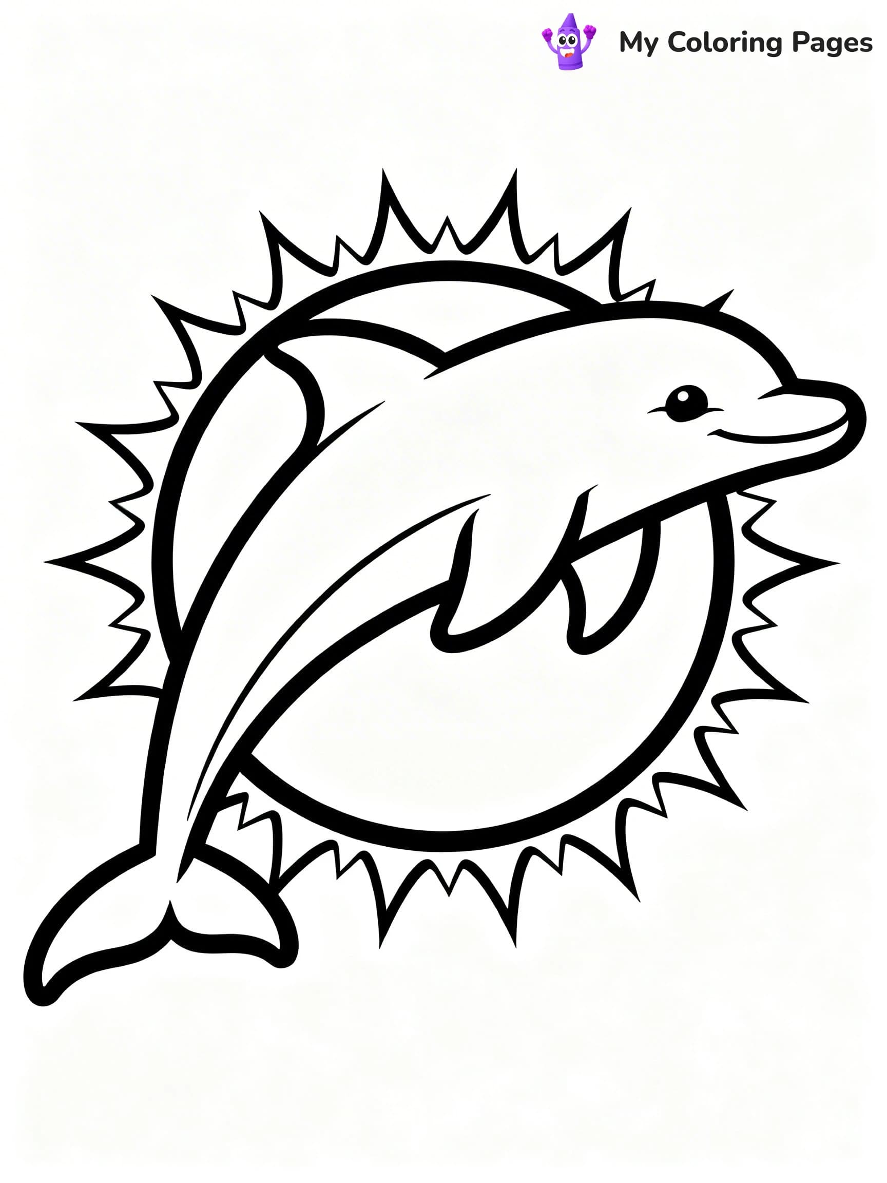 Miami Dolphins Logo Coloring Pages - 24