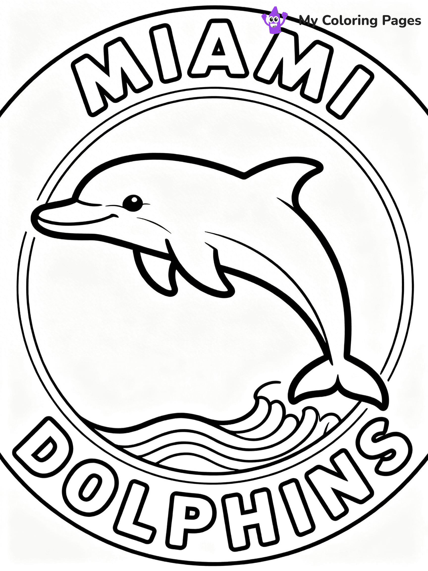 Miami Dolphins Logo Coloring Pages - 22