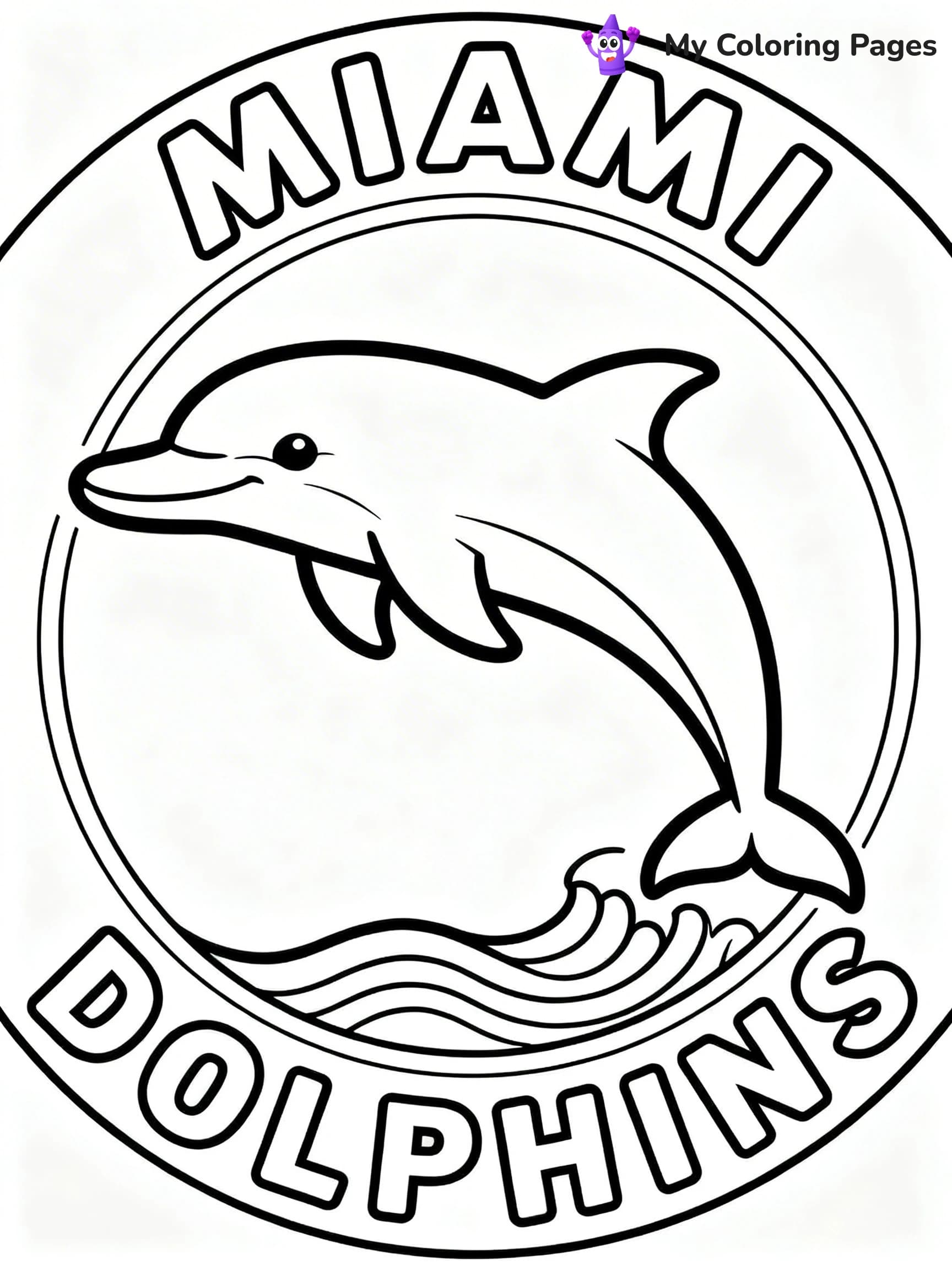 Miami Dolphins Logo Coloring Pages - 22