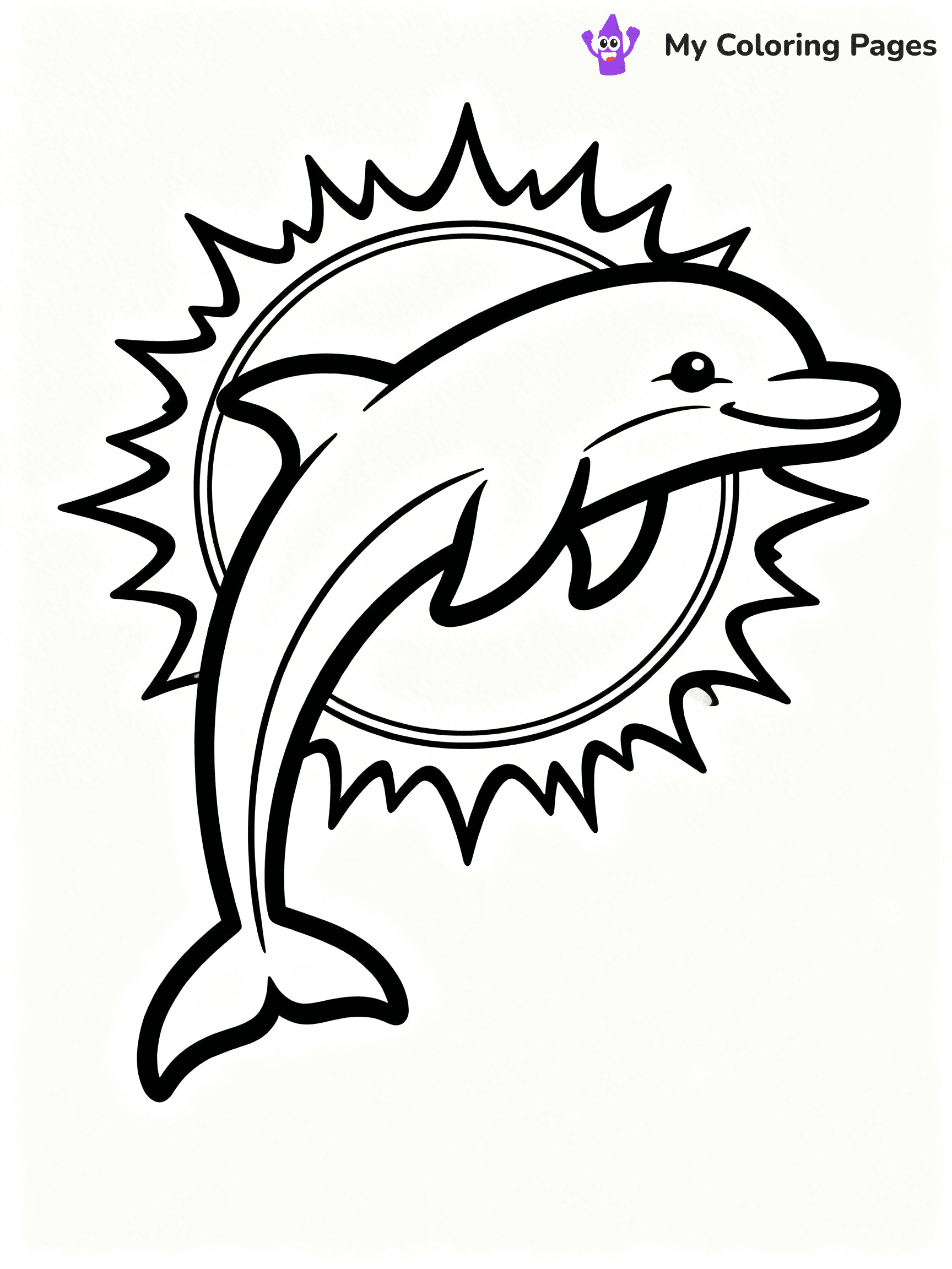 Miami Dolphins Logo Coloring Pages - 21