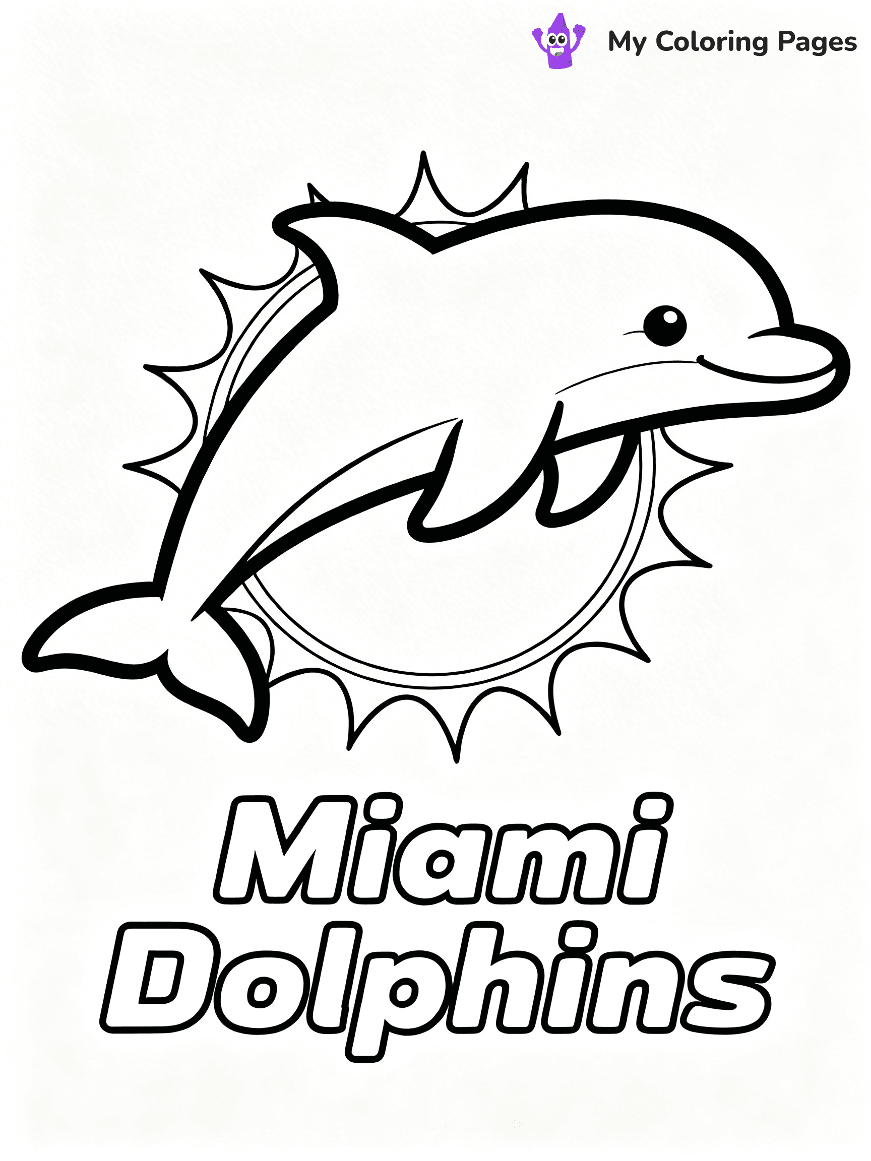 Miami Dolphins Logo Coloring Pages - 19
