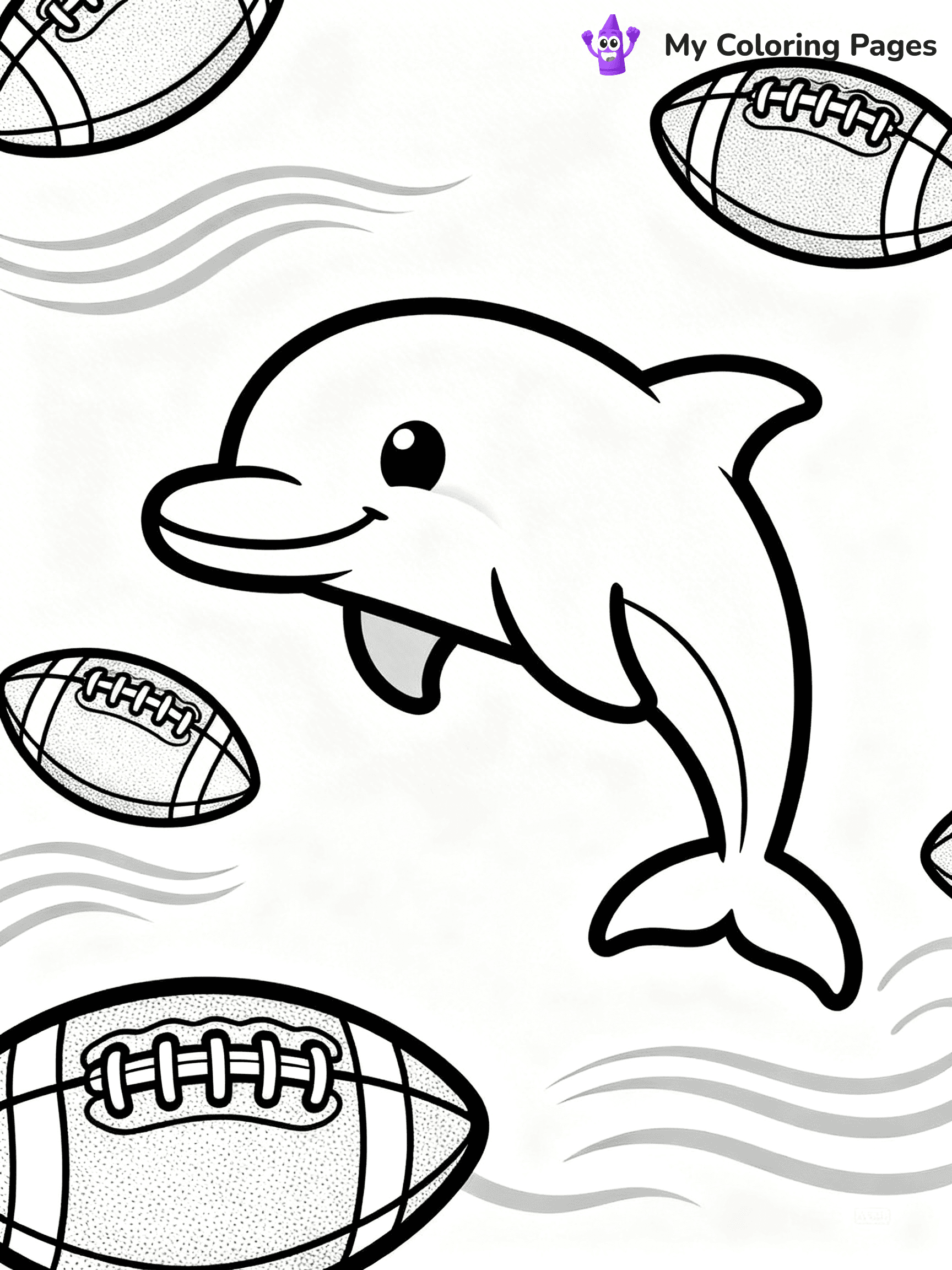 Miami Dolphins Logo Coloring Pages - 15