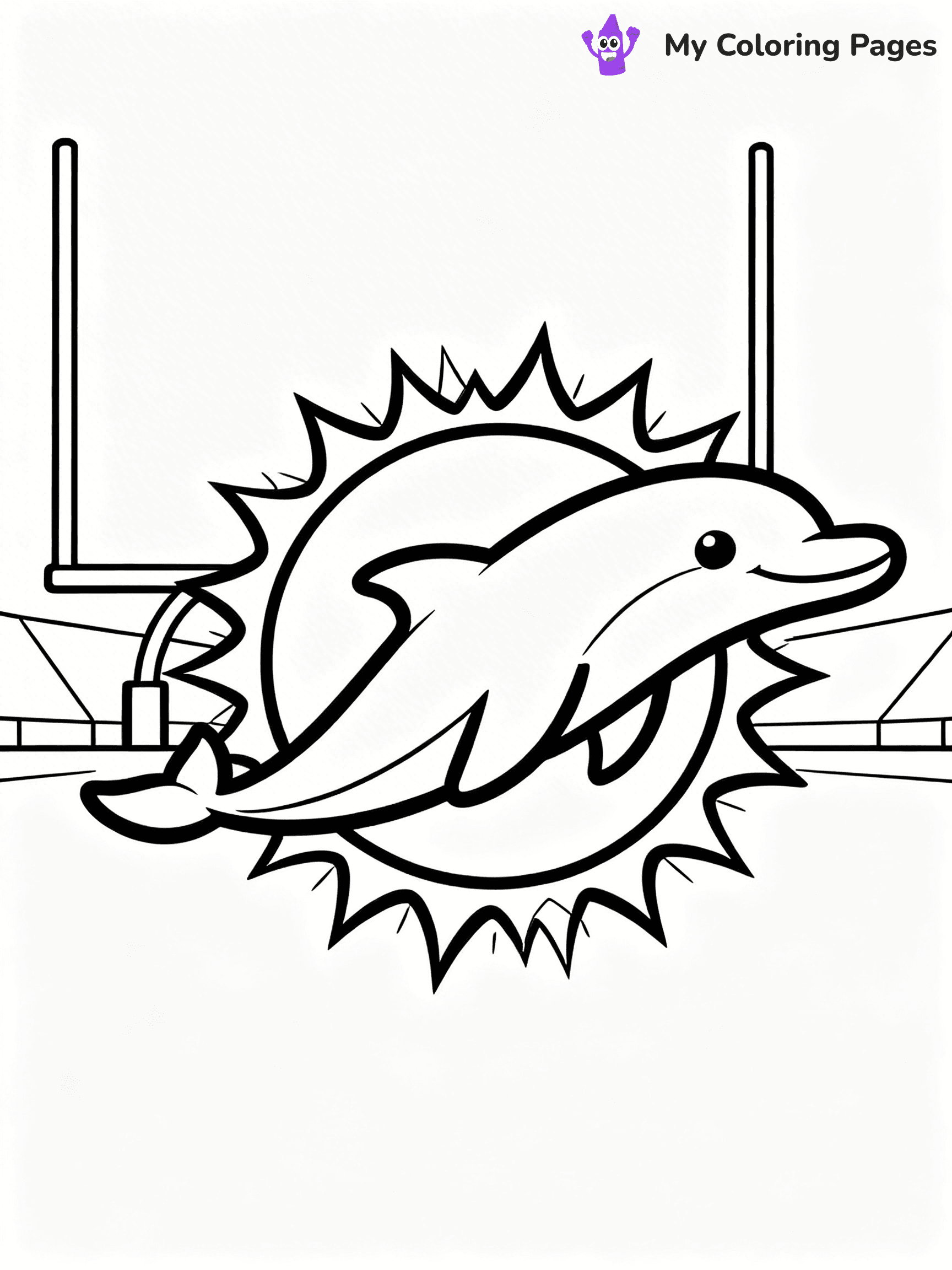 Miami Dolphins Logo Coloring Pages - 10