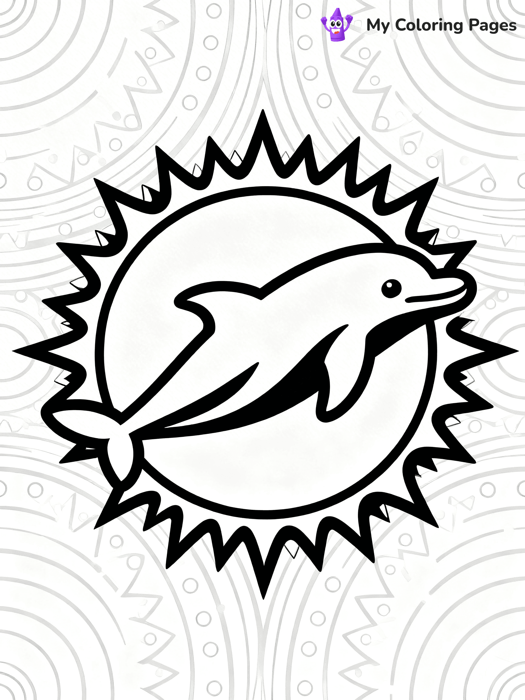 Miami Dolphins Logo Coloring Pages - 2
