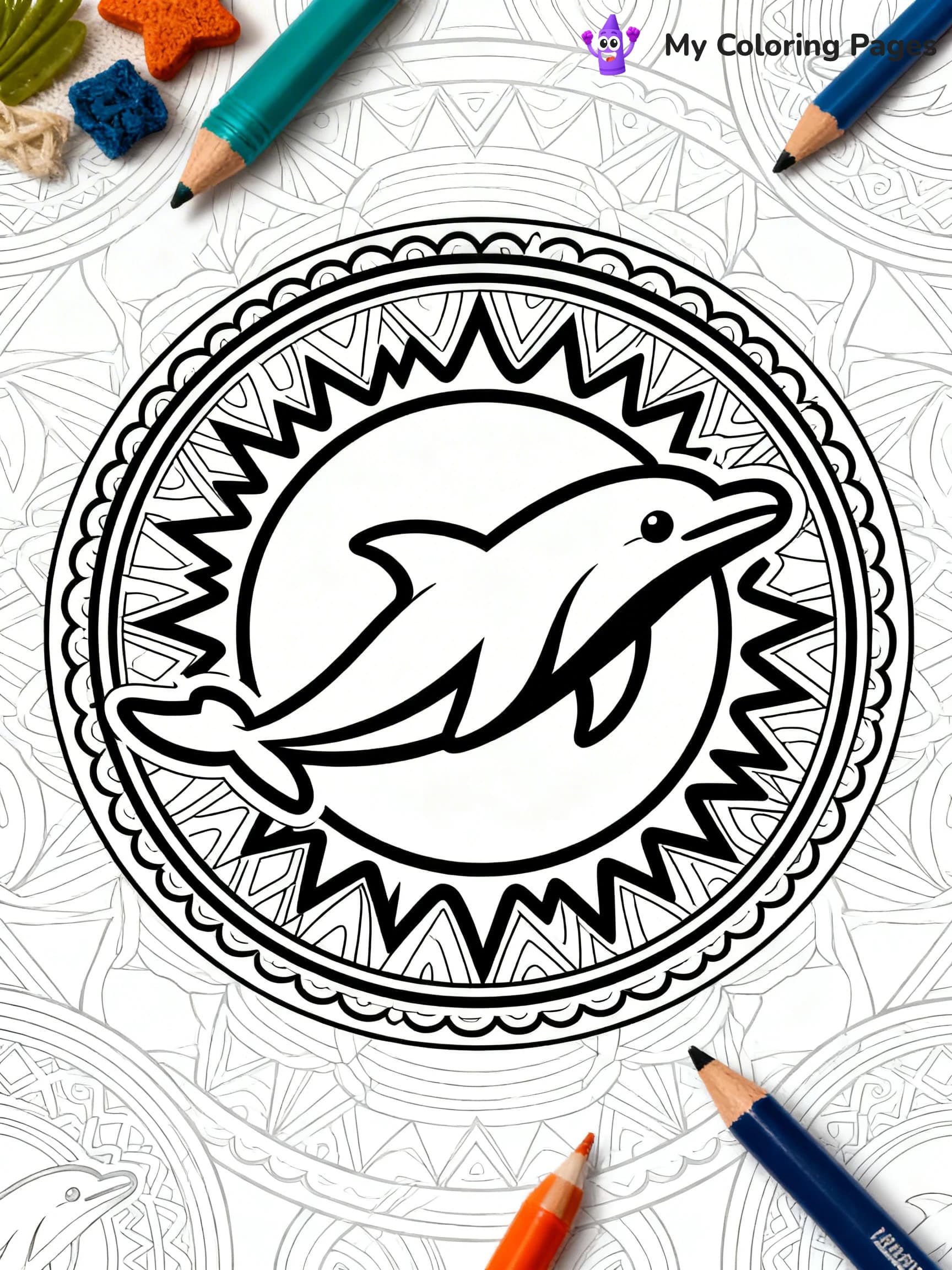 Miami Dolphins Logo Coloring Pages - 1